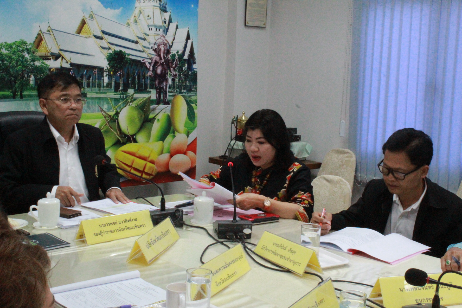 @แปดริ้ว:ประชุมคณะอนุกรรมการบริหารกองทุนพัฒนาบทบาทสตรีระดับจังหวัด