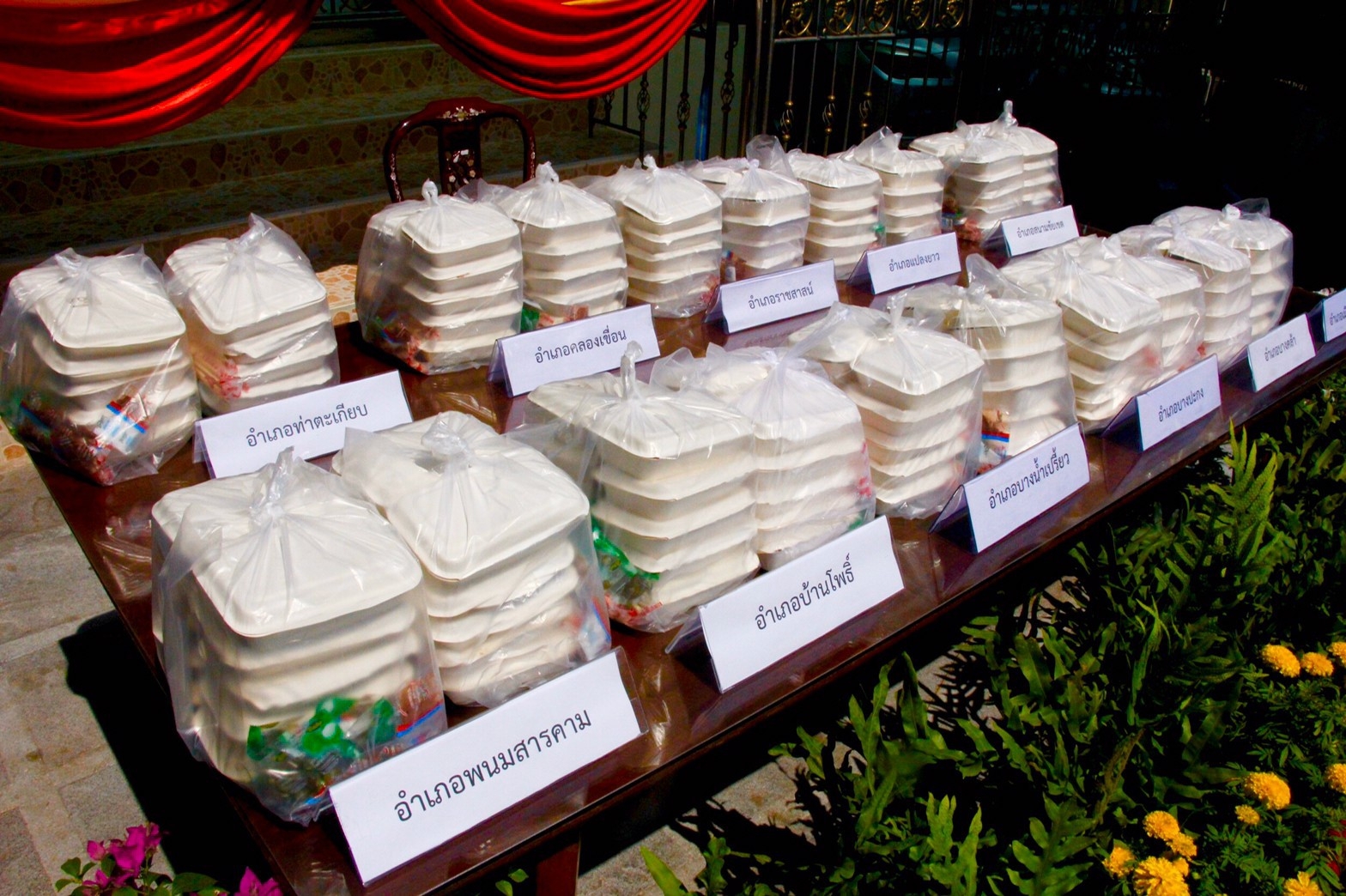 เจ้าอาวาสวัดโสธรวรารามวรวิหาร บริจาคเงิน 4 แสนบาท ให้ผู้ว่าราชการจังหวัดฉะเชิงเทรา เพื่อจัดตั้งโรงทานในพื้นที่ จำนวน 11 อำเภอ 11 แห่ง