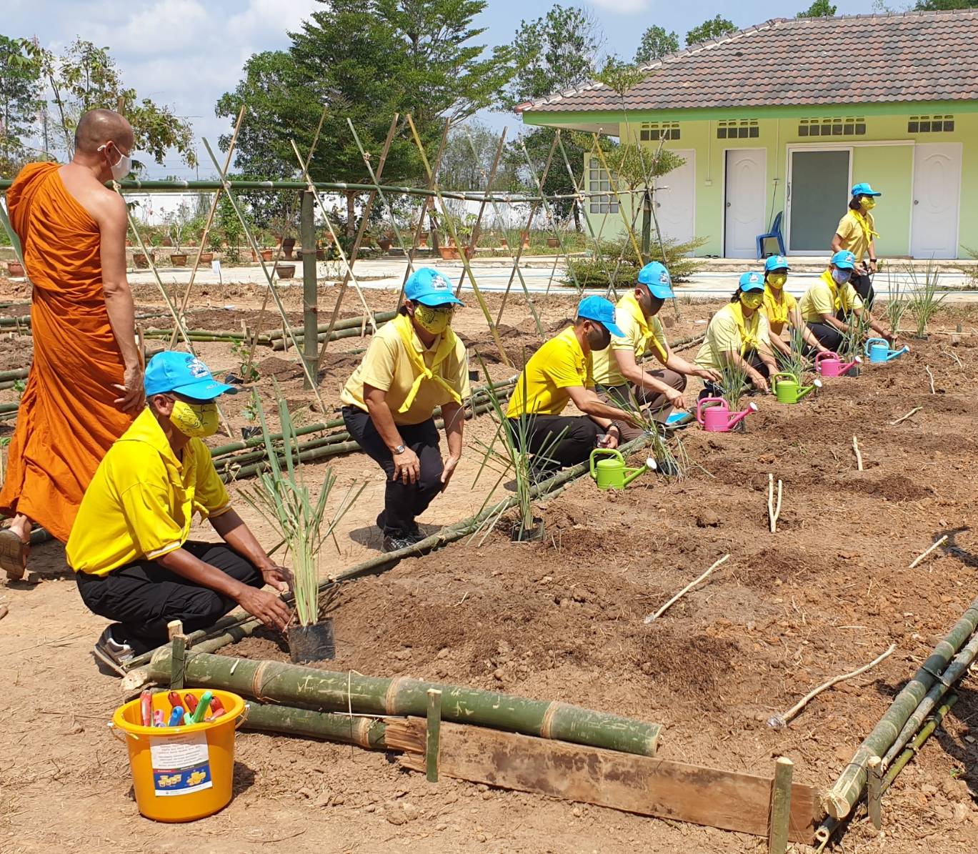 ฉะเชิงเทรา ปันสุข ปลูกผัก สานพลังรัก บ้าน วัด ราชการ (บวร) สร้างแหล่งอาหารในชุมชน