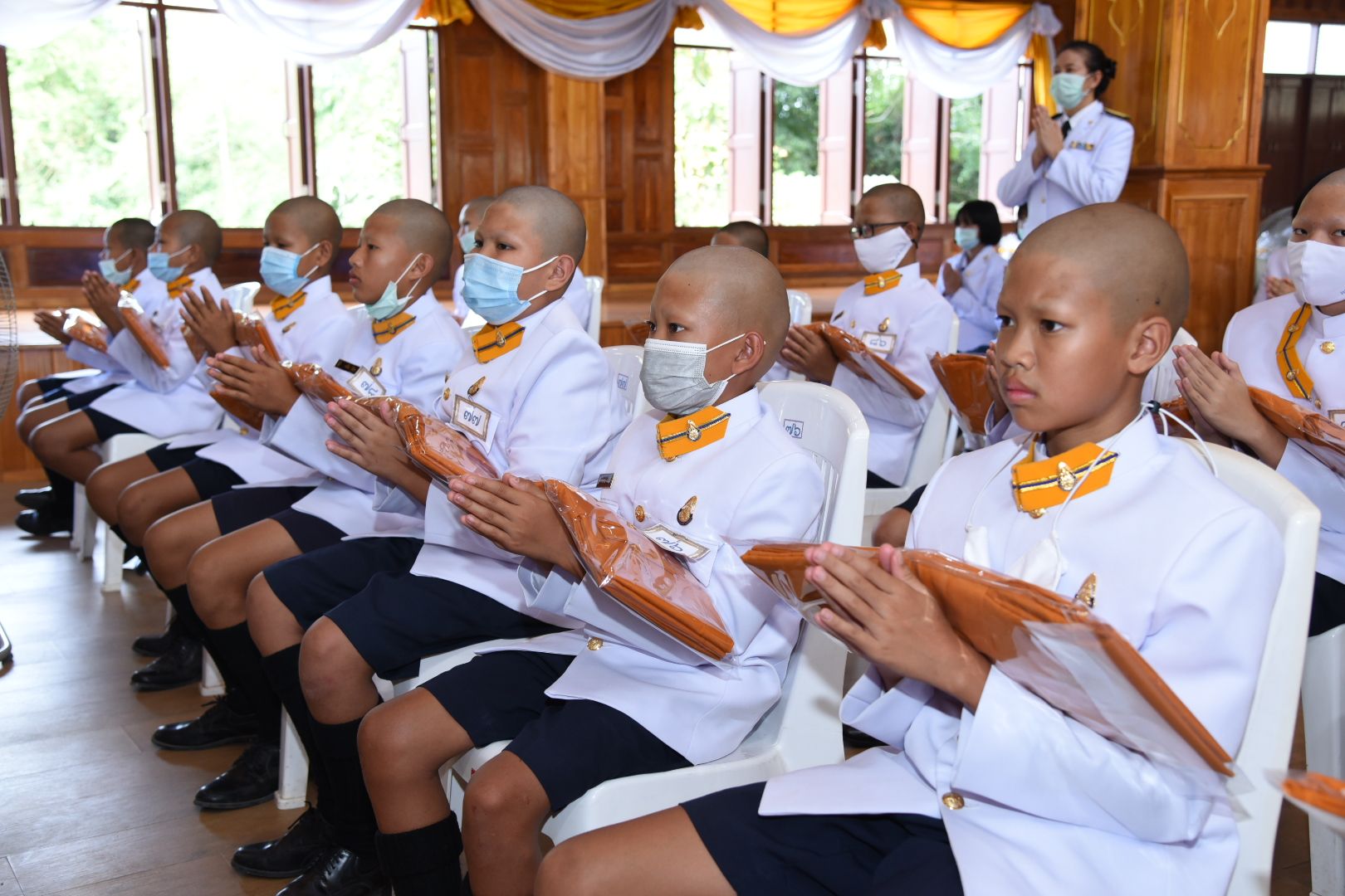 โครงการบรรพชาสามเณร และอบรมศีลจาริณี เนื่องในวันพ่อแห่งชาติ ประจำปี 2563