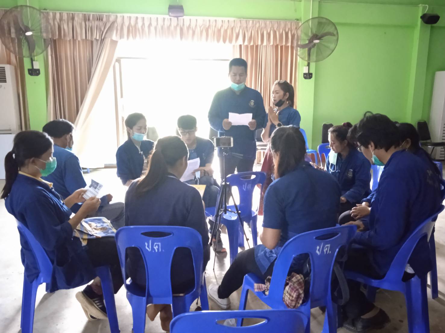 พช. ฉะเชิงเทรา ดำเนินโครงการเสริมสร้างอุดมการณ์ในงานพัฒนาชุมชน จัดทำเพลงมาร์ชพัฒนาชุมชน ในบรรยากาศ โคก หนอง นา @ บ้านเนินน้อย อ. ท่าตะเกียบ ฉะเชิงเทรา