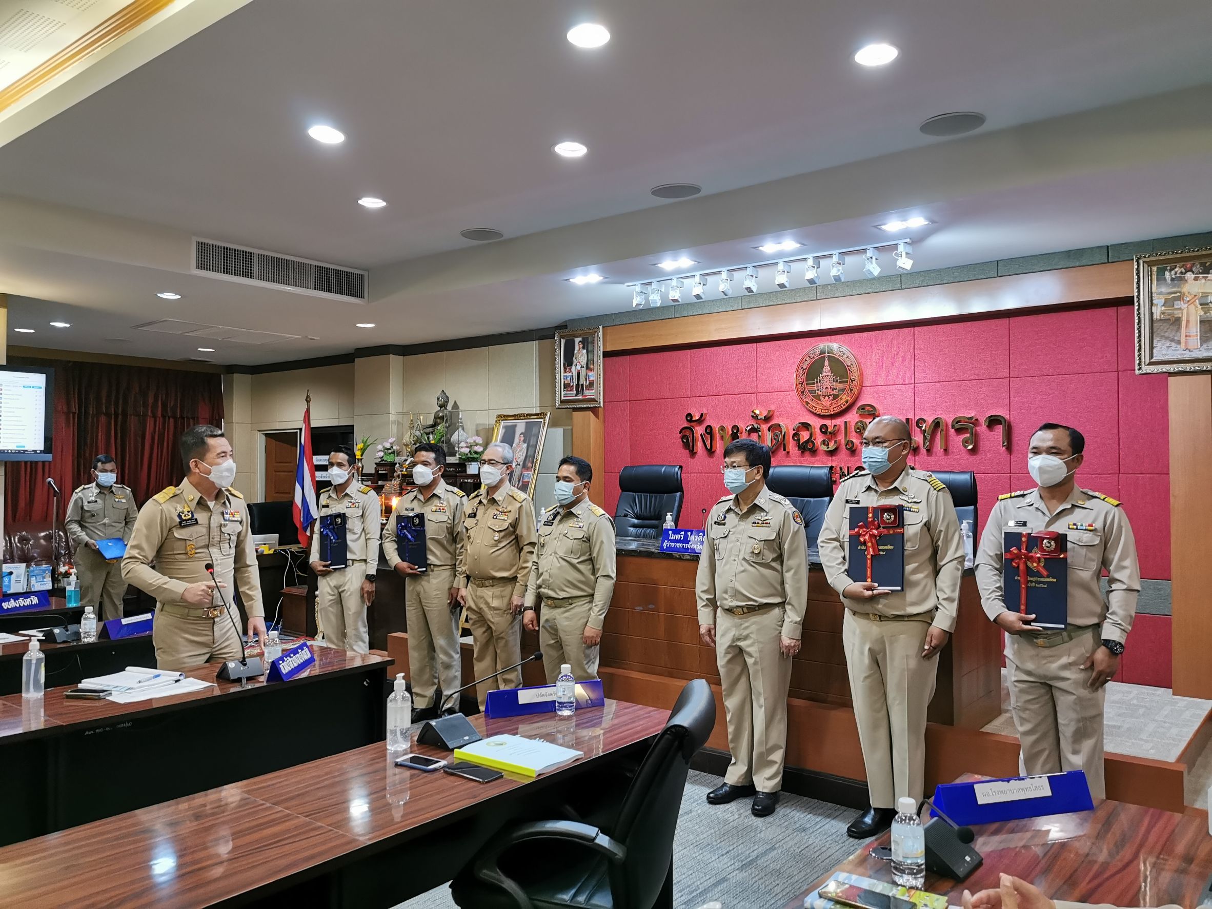 พัฒนาชุมชนชังหวัดฉะเชิงเทรา ร่วมประชุมหัวหน้าส่วนราชการจังหวัดฉะเชิงเทรา ครั้งที่ 7/2564