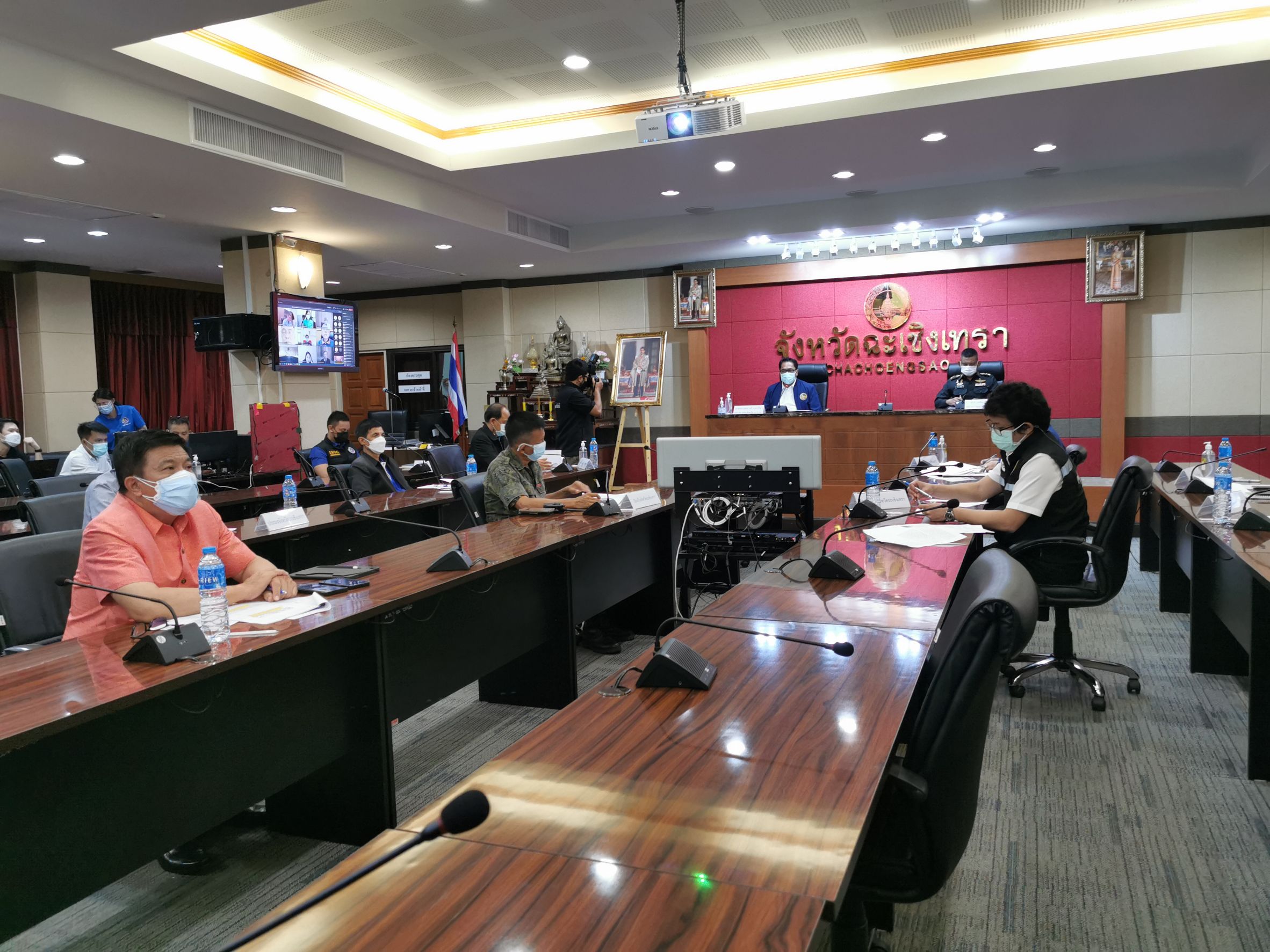 พัฒนาชุมชนจังหวัดฉะเชิงเทรา ร่วมประชุมคณะกรรมการอำนวยการรักษาความมั่นคงภายในจังหวัดฉะเชิงเทรา ครั้งที่ 2/2564