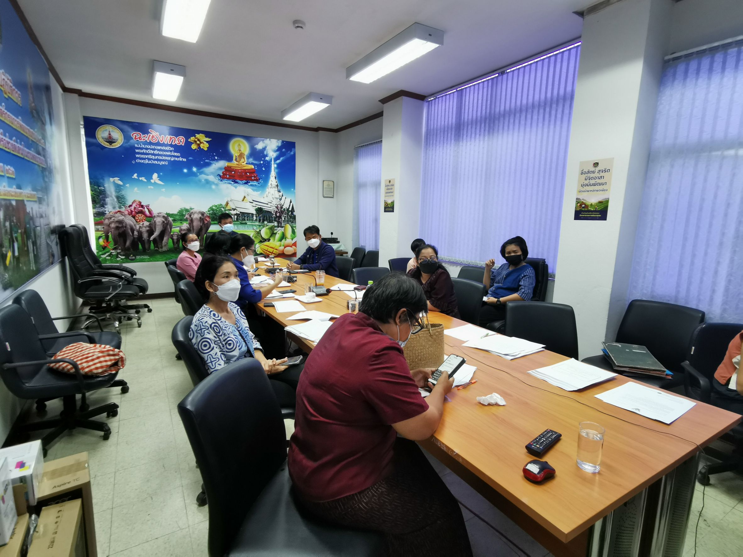 พัฒนาชุมชนจังหวัดฉะเชิงเทรา ประชุมผู้อำนวยการกลุ่มงาน นักวิชาการพัฒนาชุมชน และเจ้าหน้าที่พัฒนาชุมชนจังหวัดฉะเชิงเทรา ครั้งที่ 8/2564