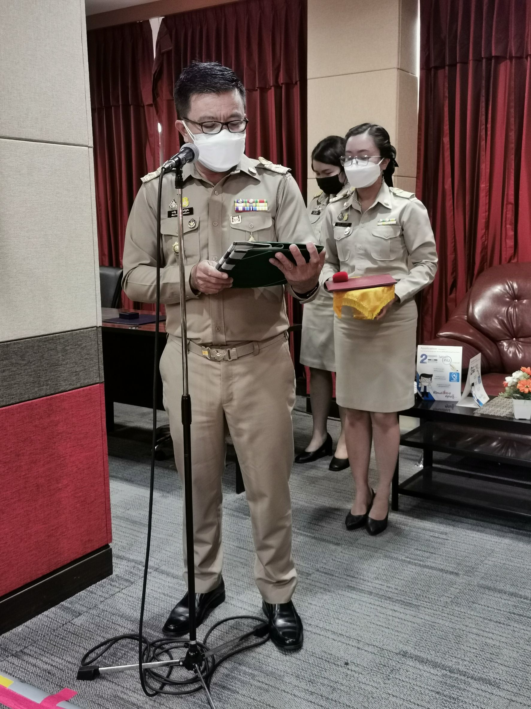 พัฒนาชุมชนจังหวัดฉะเชิงเทรา ร่วมประชุมหัวหน้าส่วนราชการจังหวัดฉะเชิงเทรา ครั้งที่ 8/2564