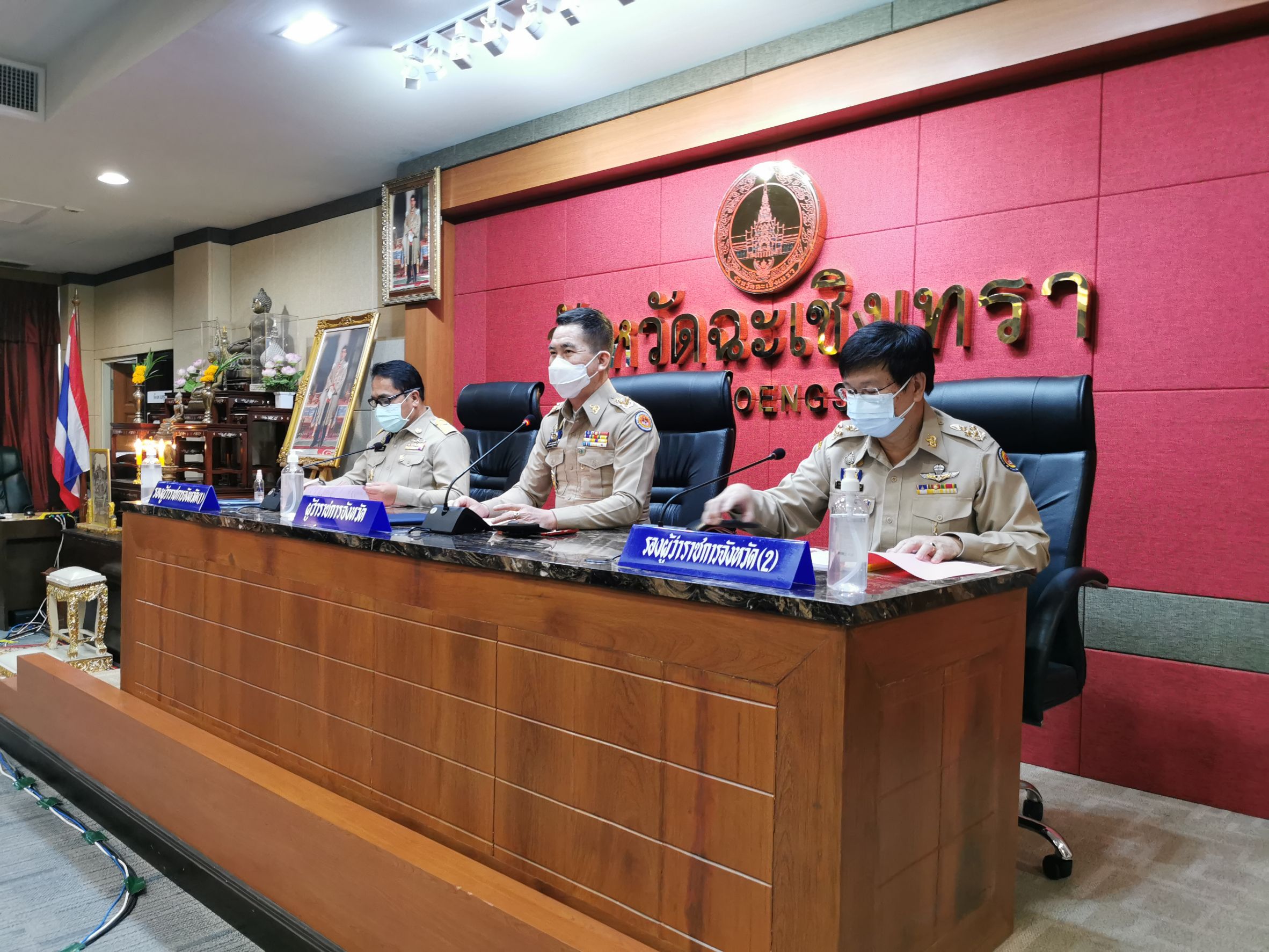 พัฒนาชุมชนจังหวัดฉะเชิงเทรา ร่วมประชุมหัวหน้าส่วนราชการจังหวัดฉะเชิงเทรา ครั้งที่ 8/2564