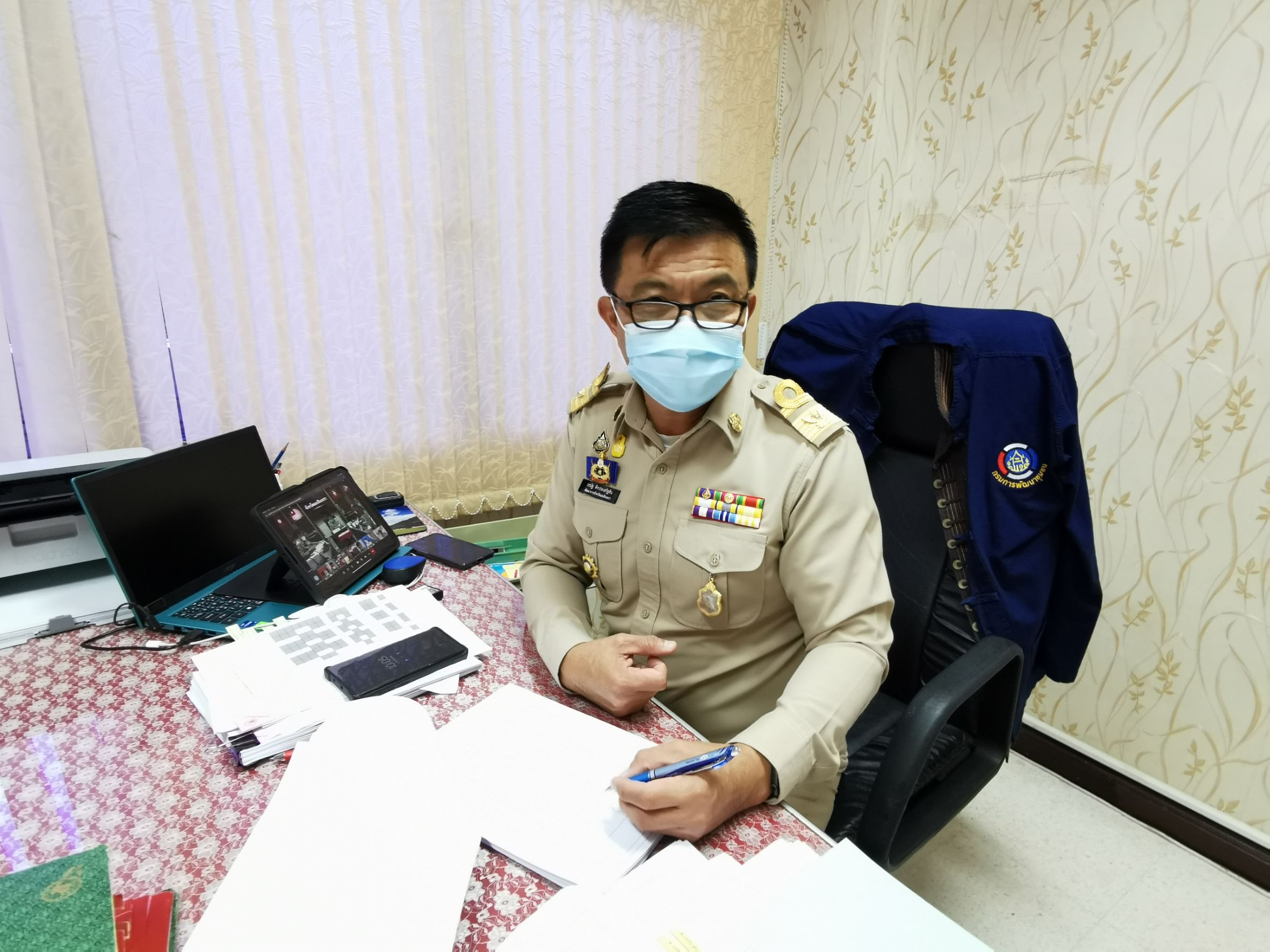 พัฒนาชุมชนจังหวัดฉะเชิงเทรา ร่วมประชุมคณะกรรมการพนักงานเทศบาลจังหวัดฉะเชิงเทรา ครั้งที่ 8/2564 ผ่านระบบ Microsoft Teams