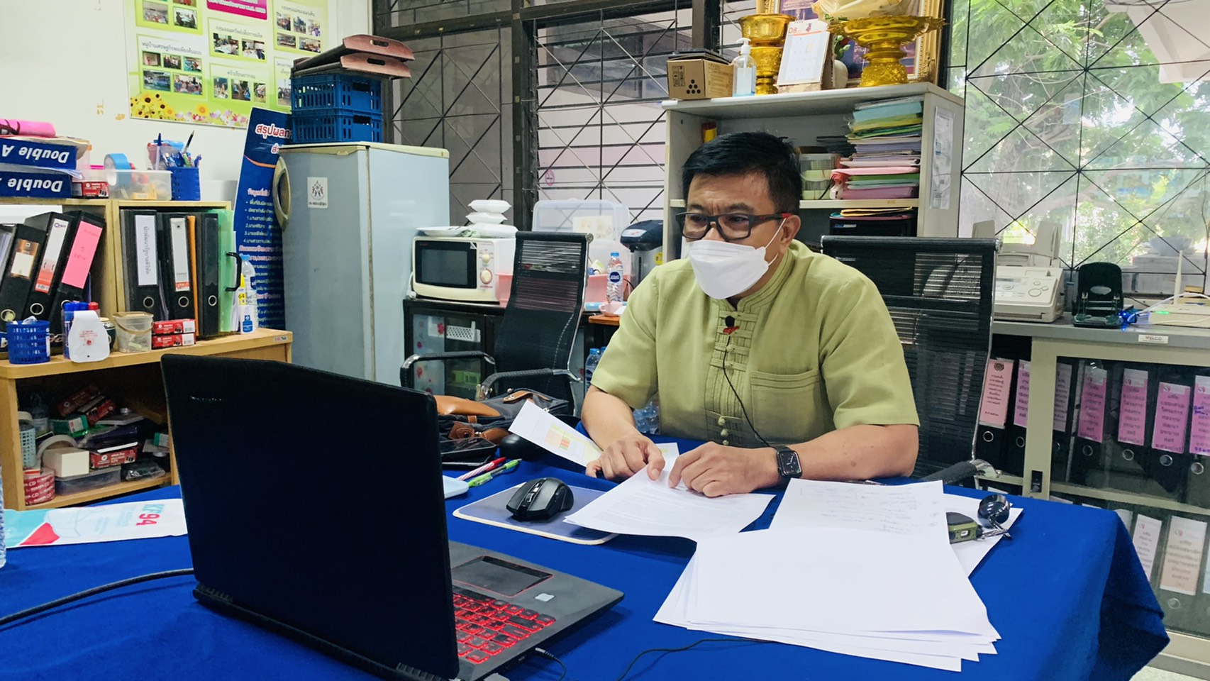 พัฒนาชุมชนจังหวัดฉะเชิงเทรา ร่วมประชุมตรวจราชการ/ซักซ้อมสร้างความเข้าใจในการขับเคลื่อนนโยบาย  ผ่านระบบ Zoom Cloud Meetings