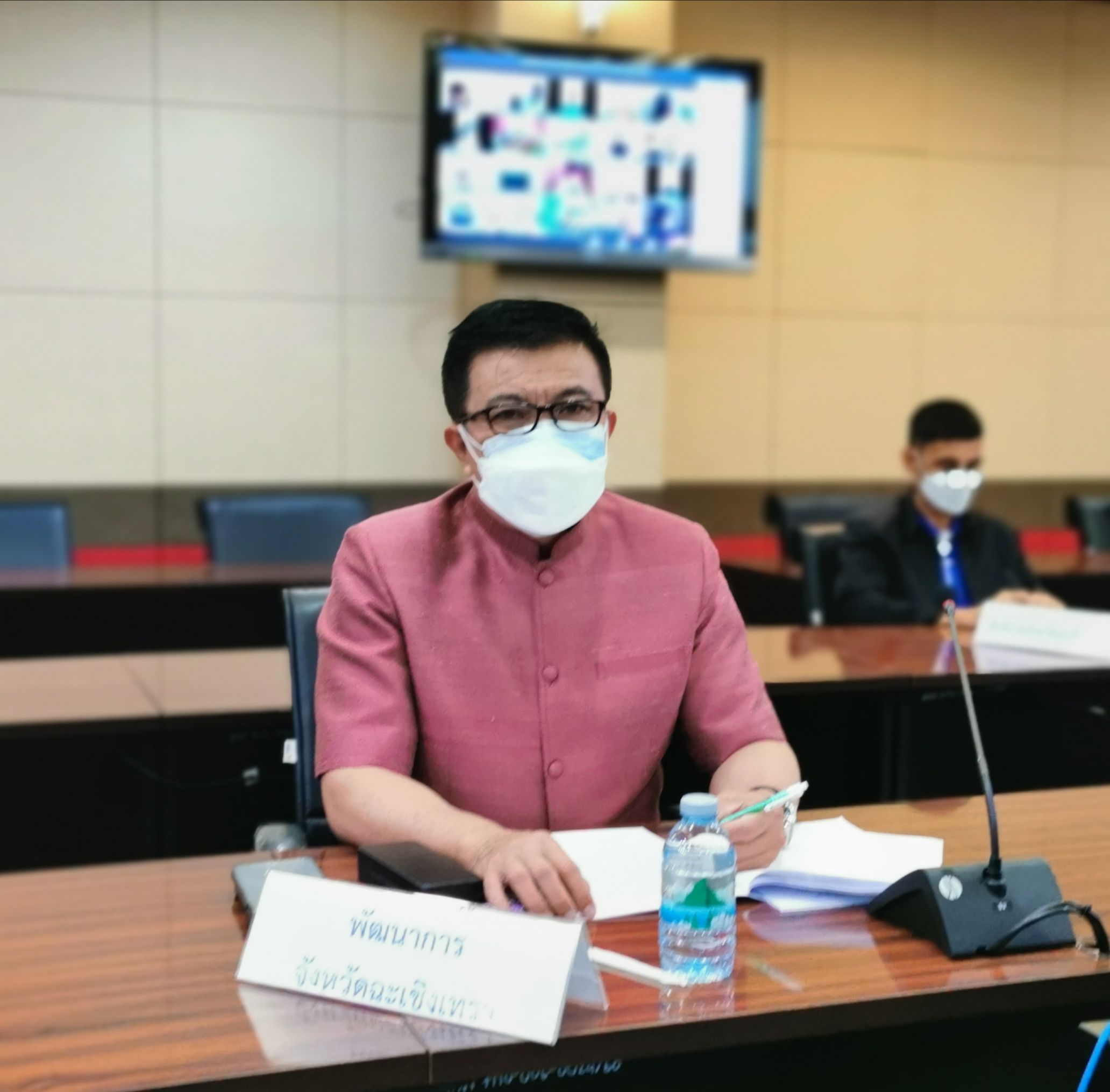 พัฒนาชุมชนจังหวัดฉะเชิงเทรา ร่วมประชุมคณะกรรมการอำนวยการรักษาความมั่นคงภายในจังหวัดฉะเชิงเทรา ครั้งที่ 3/2564