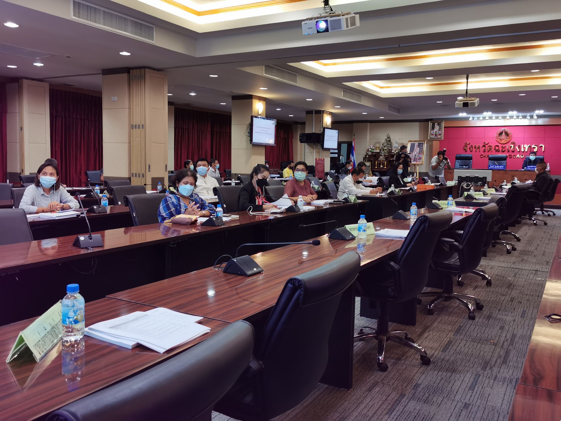 พัฒนาชุมชนจังหวัดฉะเชิงเทรา ร่วมประชุมคณะกรรมการบริหารงานจังหวัดแบบบูรณาการ (ก.บ.จ.) จังหวัดฉะเชิงเทรา ครั้งที่ 3/2564