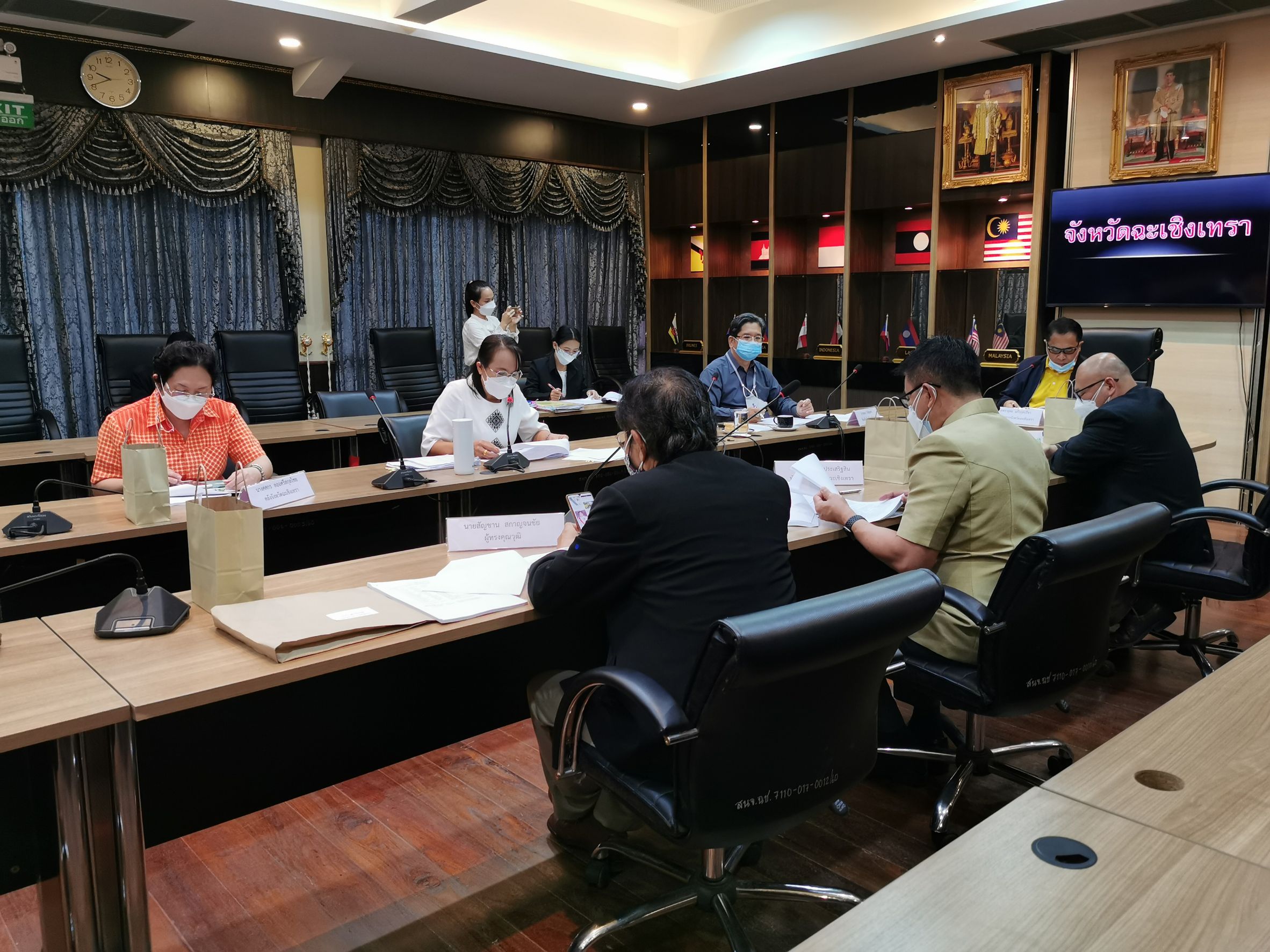 พัฒนาชุมชนจังหวัดฉะเชิงเทรา ร่วมประชุมคณะกรรมการพนักงานเทศบาลจังหวัดฉะเชิงเทรา คร้้งที่ 9/2564