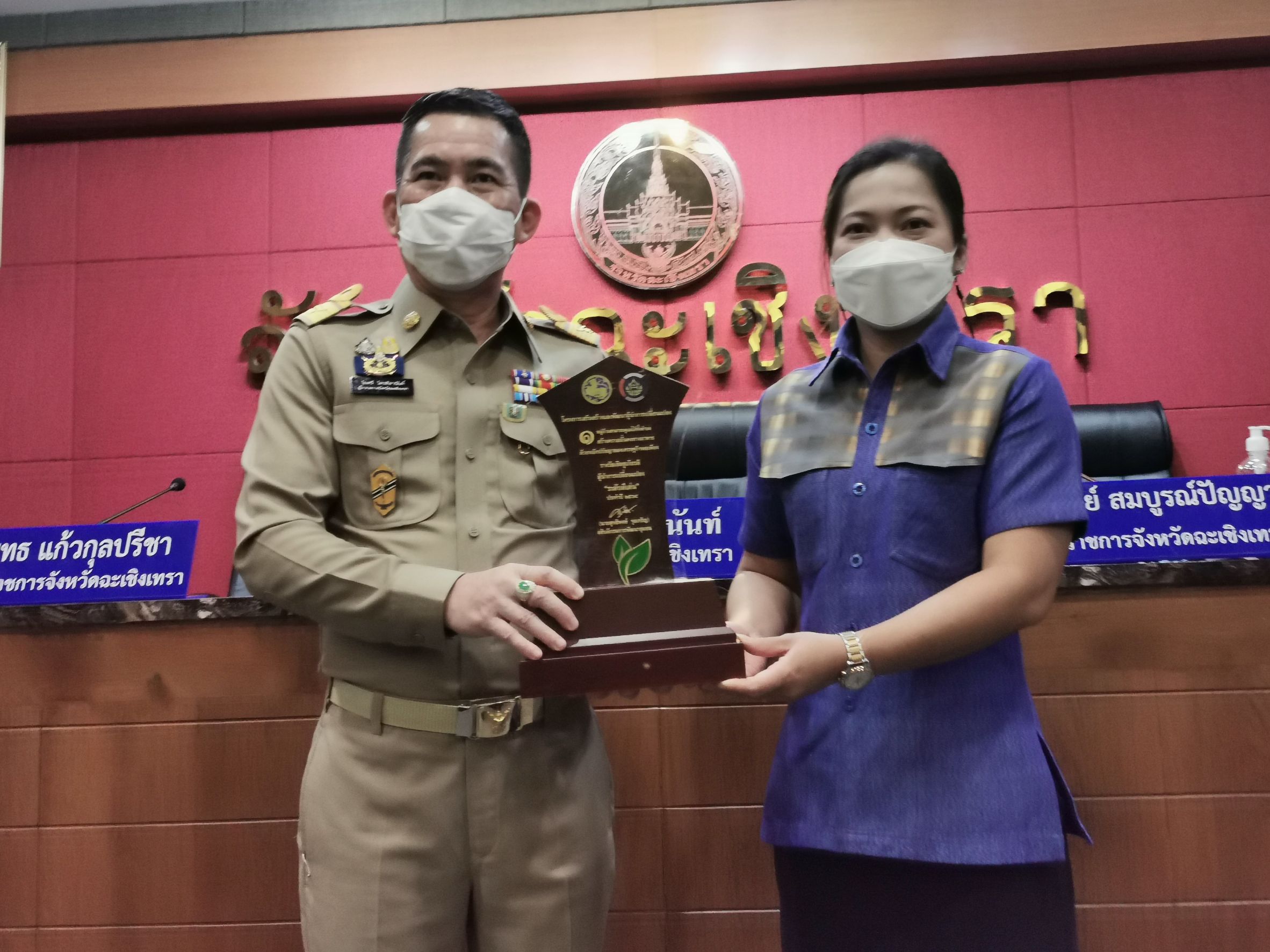 พัฒนาชุมชนจังหวัดฉะเชิงทรา ร่วมประชุมหัวหน้าส่วนราชการจังหวัดฉะเชิงเทรา ครั้งที่ 9/2564