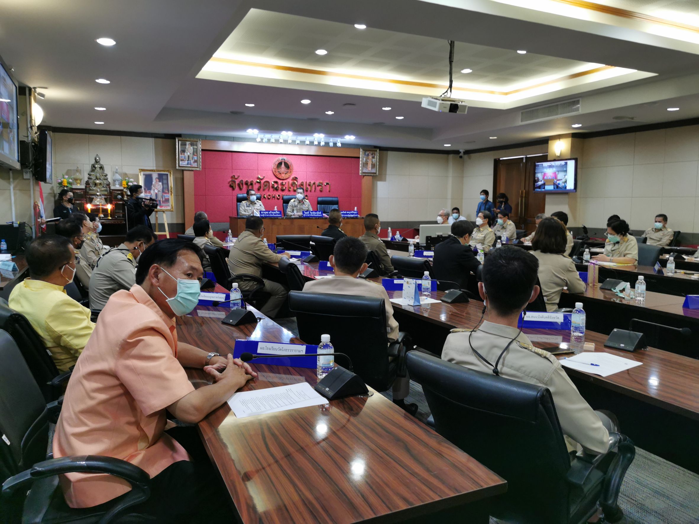 พัฒนาชุมชนจังหวัดฉะเชิงทรา ร่วมประชุมหัวหน้าส่วนราชการจังหวัดฉะเชิงเทรา ครั้งที่ 9/2564