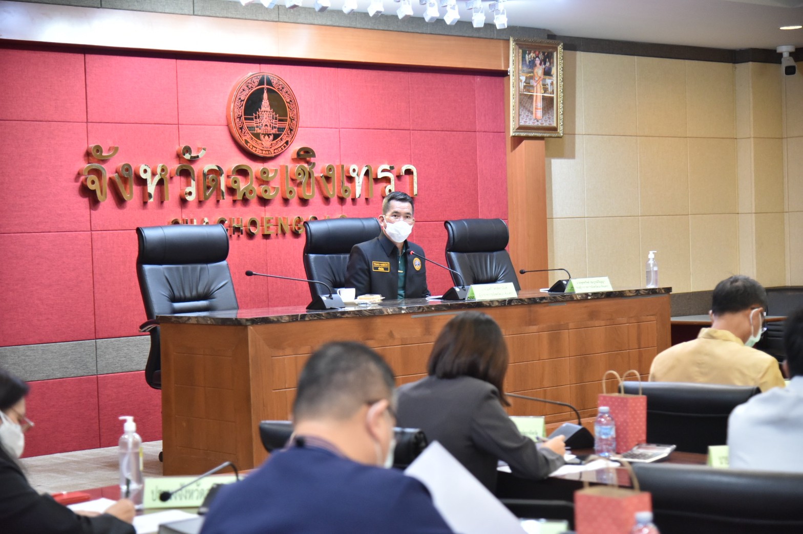 ???‍?พช.ฉะเชิงเทรา ร่วมประชุมคณะกรรมการบริหารงานจังหวัดแบบบูรณาการ (ก.บ.จ.) จังหวัดฉะเชิงเทรา ครั้งที่ 4 /2564