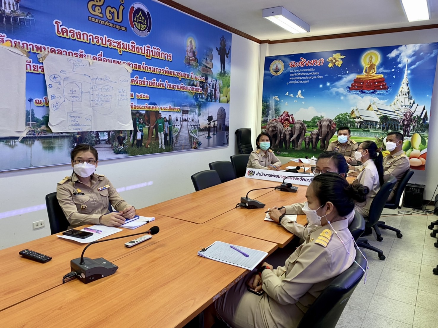 ??พช.ฉะเชิงเทรา ร่วมประชุมกรมการพัฒนาชุมชน ครั้งที่ 1/2565 ผ่านระบบ TV พช.