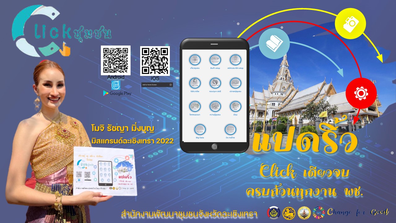???พช.ฉะเชิงเทรา และมิสแกรนด์ฉะเชิงเทรา 2022 ขอเชิญทุกท่าน “เรียนรู้ ดู เที่ยว ทั่วไทย” ไปกับ Click ชุมชน