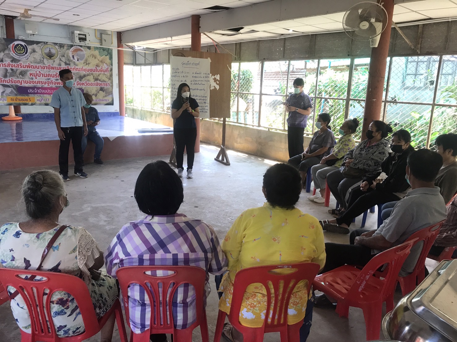 สำนักงานพัฒนาชุมชนฉะเชิงเทรา จัดโครงการส่งเสริมพัฒนาอาชีพและผลิตภัณฑ์ชุมชนในพื้นที่หมู่บ้านคนรักษ์ช้างตามหลักปรัชญาของเศรษฐกิจพอเพียง