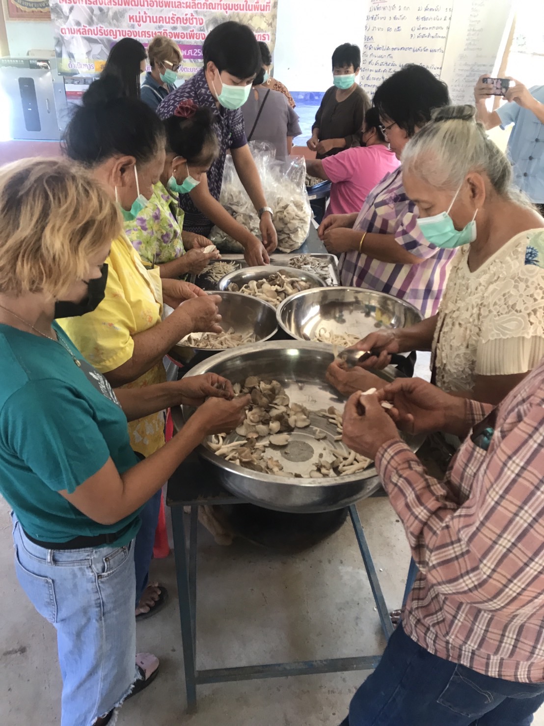 สำนักงานพัฒนาชุมชนฉะเชิงเทรา จัดโครงการส่งเสริมพัฒนาอาชีพและผลิตภัณฑ์ชุมชนในพื้นที่หมู่บ้านคนรักษ์ช้างตามหลักปรัชญาของเศรษฐกิจพอเพียง