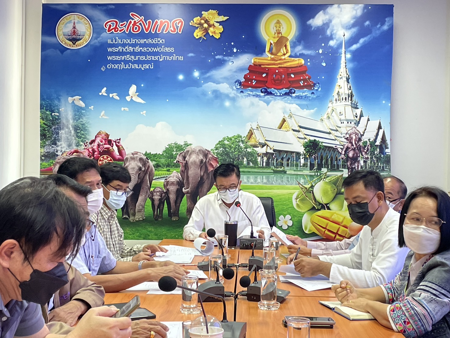 พช.ฉะเชิงเทรา จัดประชุมคณะทำงานฝ่ายจัดแผนผังสถานที่ออกร้านแสดงนิทรรศการของส่วนราชการ หน่วยงานรัฐวิสาหกิจ ในงานนมัสการหลวงพ่อโสธรและงานประจำปีจังหวัดฉะเชิงเทรา พ.ศ.2565