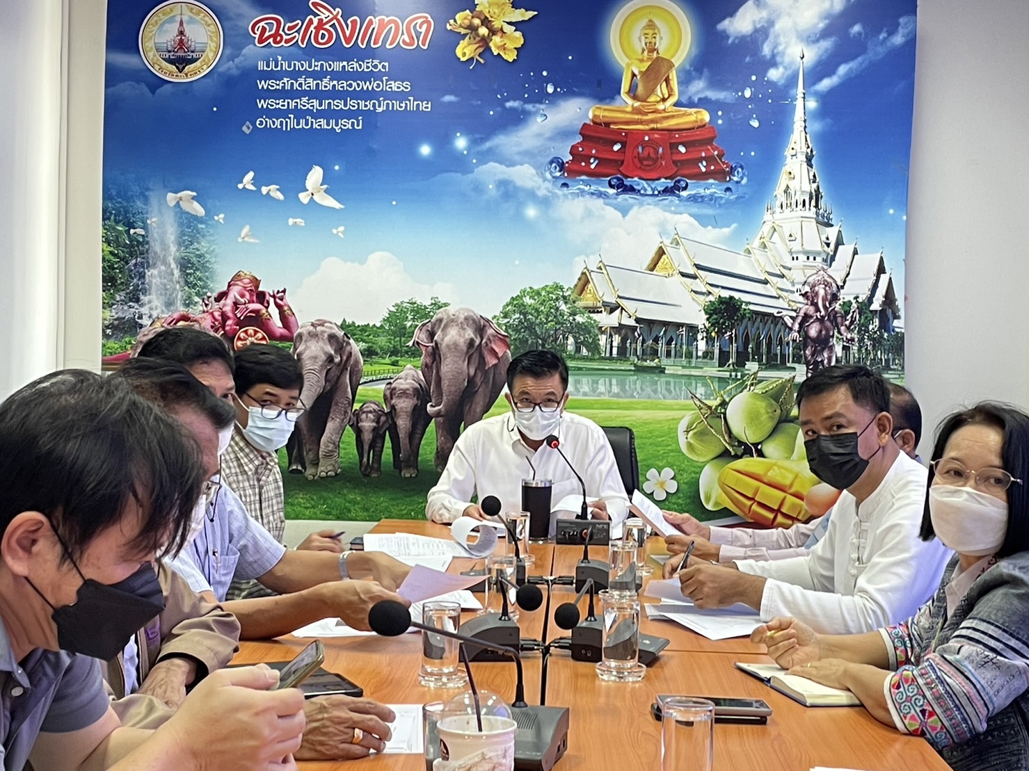 พช.ฉะเชิงเทรา จัดประชุมคณะทำงานฝ่ายจัดแผนผังสถานที่ออกร้านแสดงนิทรรศการของส่วนราชการ หน่วยงานรัฐวิสาหกิจ ในงานนมัสการหลวงพ่อโสธรและงานประจำปีจังหวัดฉะเชิงเทรา พ.ศ.2565