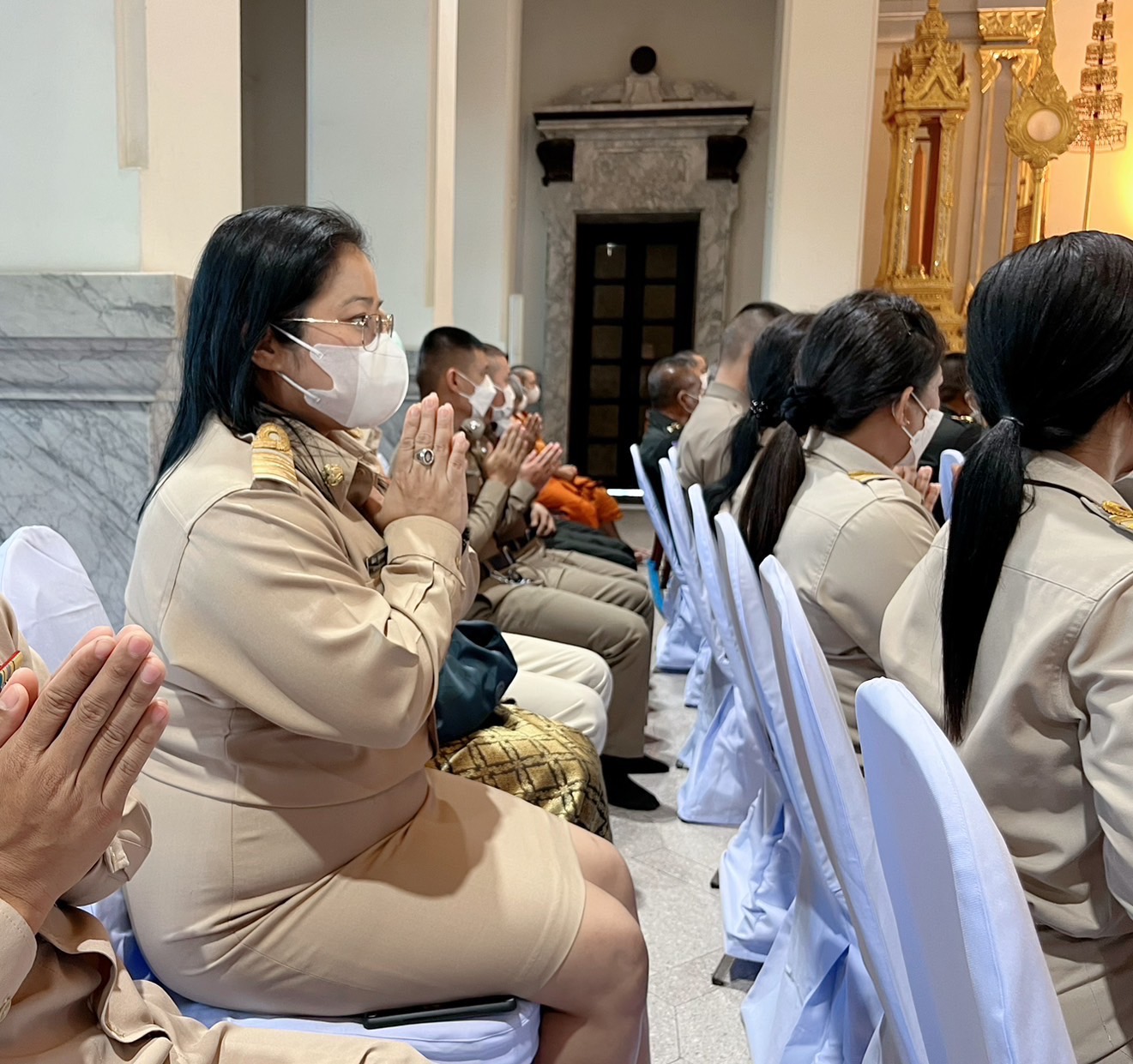 ??พช.ฉะเชิงเทราร่วมพิธีเจริญพระพุทธมนต์และเจริญจิตภาวนาถวายพระพรชัยมงคลแด่สมเด็จพระเจ้าลูกเธอ เจ้าฟ้าพัชรกิติยาภา นเรนทิราเทพยวดี กรมหลวงราชสาริณีสิริพัชร มหาวัชรราชธิดา