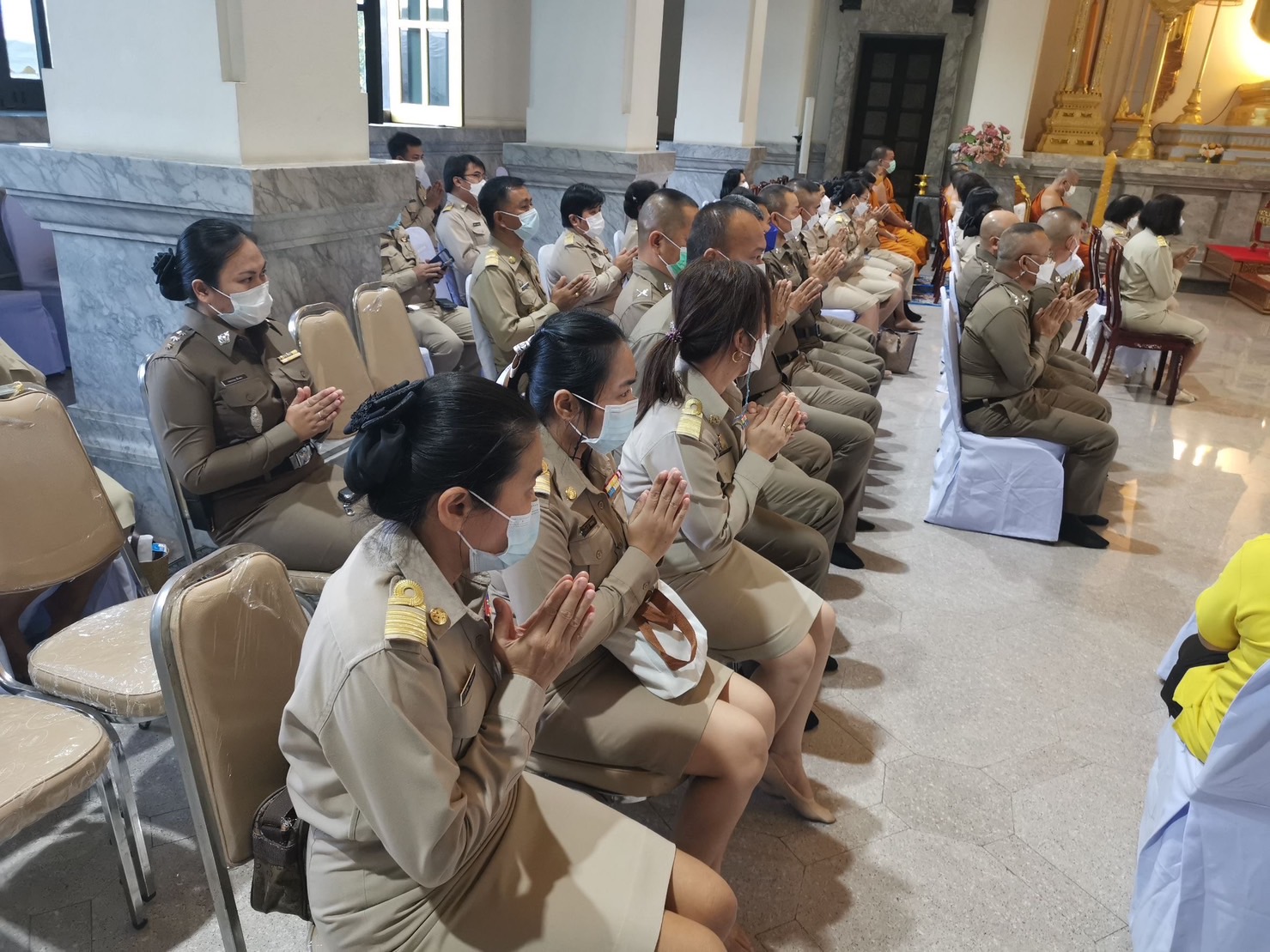 ??พช.ฉะเชิงเทราร่วมพิธีเจริญพระพุทธมนต์และเจริญจิตภาวนาถวายพระพรชัยมงคลแด่สมเด็จพระเจ้าลูกเธอ เจ้าฟ้าพัชรกิติยาภา นเรนทิราเทพยวดี กรมหลวงราชสาริณีสิริพัชร มหาวัชรราชธิดา