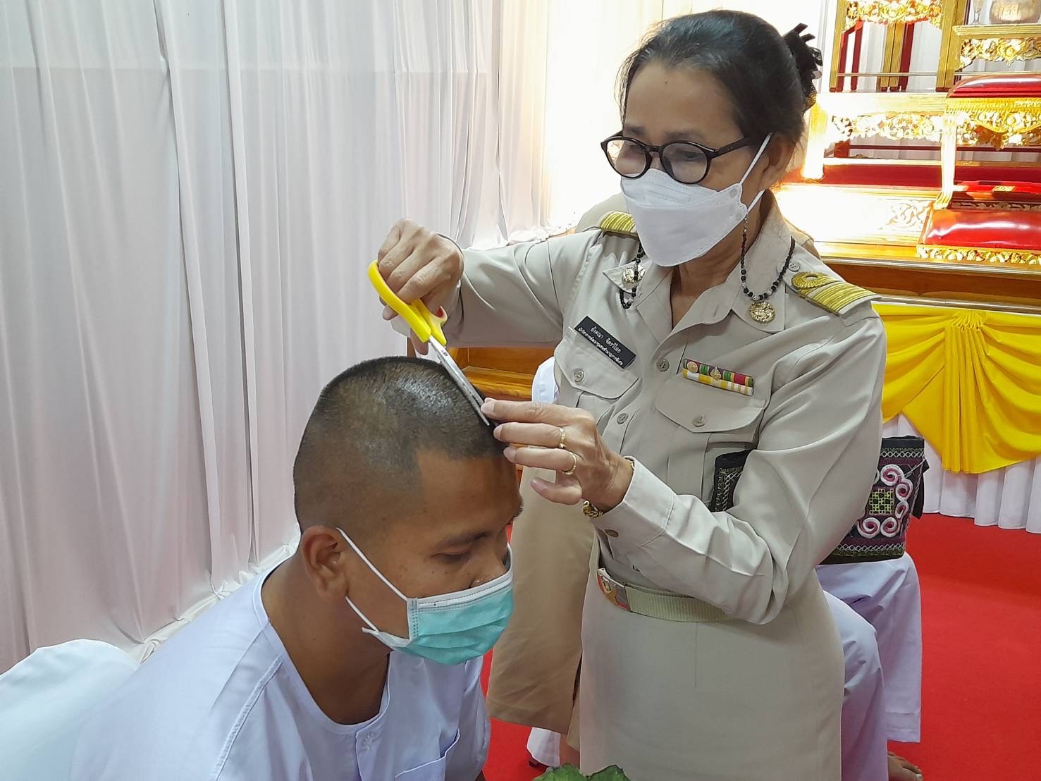 ??พช.ฉะเชิงเทราร่วมโครงการบรรพชาอุปสมบทหมู่ จำนวน 45 รูป เพื่อถวายเป็นพระราชกุศลแด่สมเด็จพระเจ้าลูกเธอ เจ้าฟ้าพัชรกิติยาภา นเรนทิราเทพยวดี กรมหลวงราชสาริณีสิริพัชร มหาวัชรราชธิดา