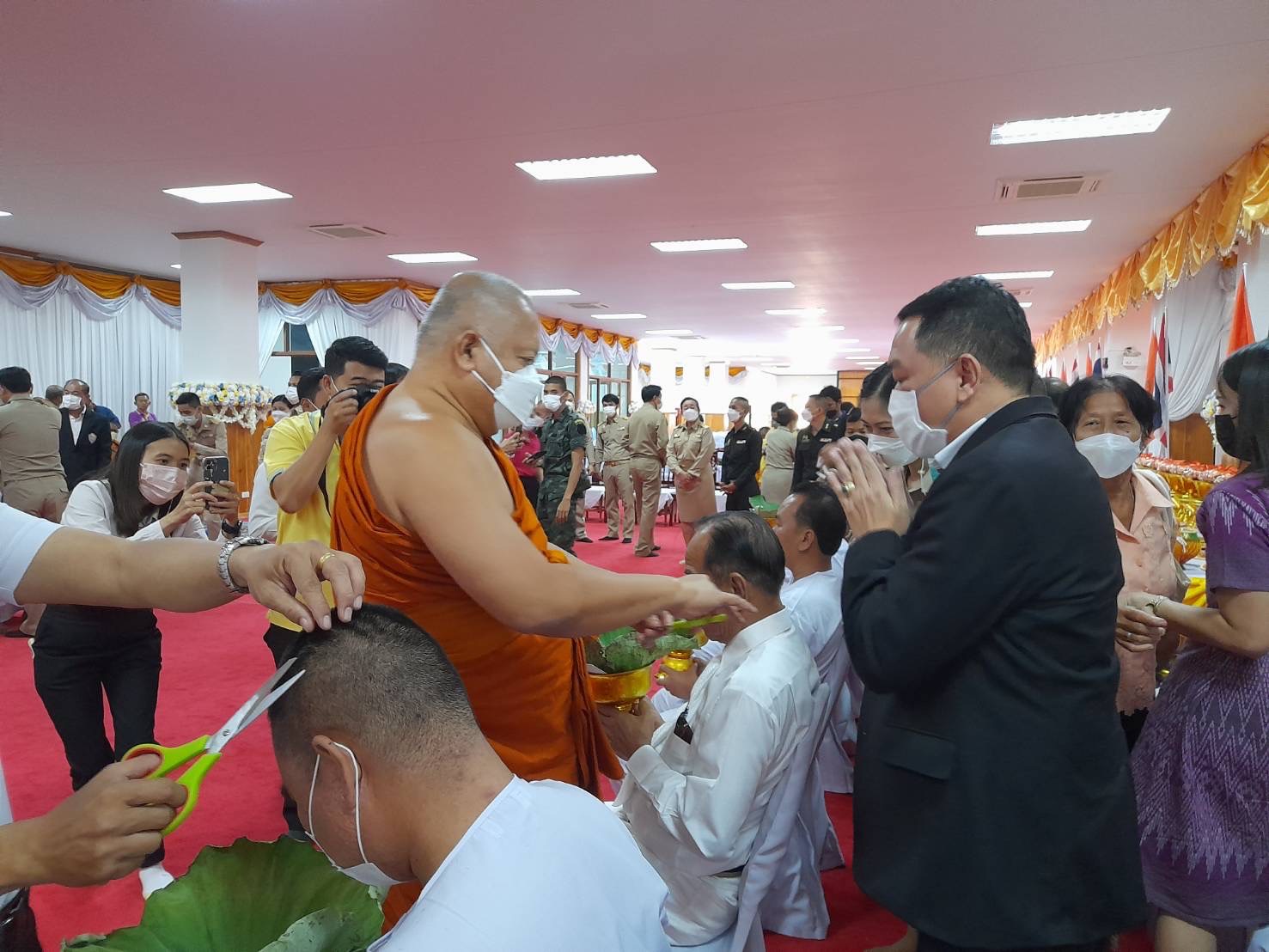 ??พช.ฉะเชิงเทราร่วมโครงการบรรพชาอุปสมบทหมู่ จำนวน 45 รูป เพื่อถวายเป็นพระราชกุศลแด่สมเด็จพระเจ้าลูกเธอ เจ้าฟ้าพัชรกิติยาภา นเรนทิราเทพยวดี กรมหลวงราชสาริณีสิริพัชร มหาวัชรราชธิดา