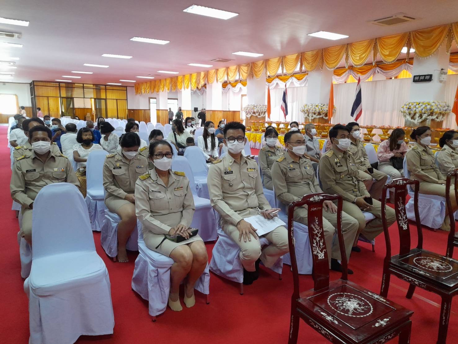 ??พช.ฉะเชิงเทราร่วมโครงการบรรพชาอุปสมบทหมู่ จำนวน 45 รูป เพื่อถวายเป็นพระราชกุศลแด่สมเด็จพระเจ้าลูกเธอ เจ้าฟ้าพัชรกิติยาภา นเรนทิราเทพยวดี กรมหลวงราชสาริณีสิริพัชร มหาวัชรราชธิดา