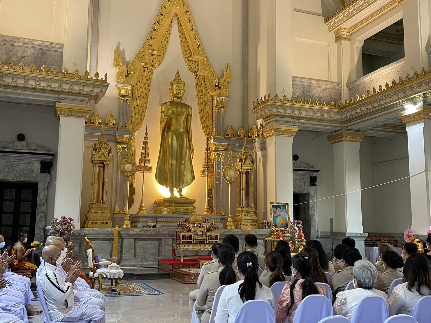 ??พช.ฉะเชิงเทราร่วมพิธีเจริญพระพุทธมนต์และเจริญจิตภาวนาถวายพระพรชัยมงคลแด่สมเด็จพระเจ้าลูกเธอ เจ้าฟ้าพัชรกิติยาภา นเรนทิราเทพยวดี กรมหลวงราชสาริณีสิริพัชร มหาวัชรราชธิดา