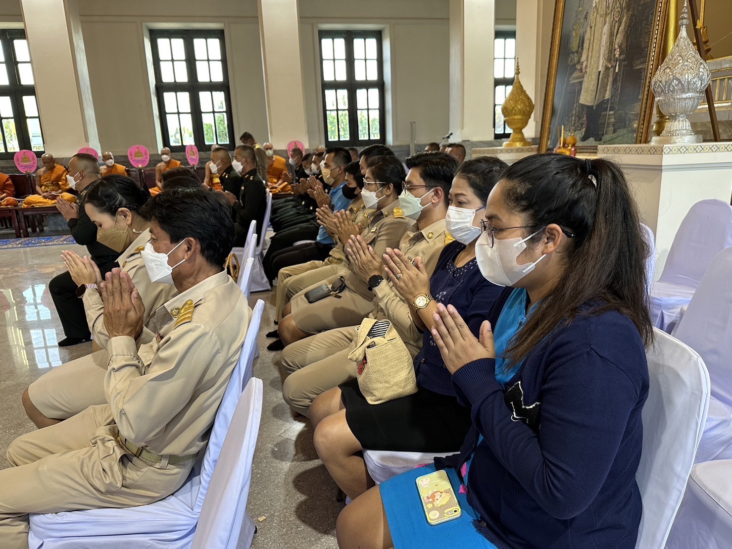 ??พช.ฉะเชิงเทราร่วมพิธีเจริญพระพุทธมนต์และเจริญจิตภาวนาถวายพระพรชัยมงคลแด่สมเด็จพระเจ้าลูกเธอ เจ้าฟ้าพัชรกิติยาภา นเรนทิราเทพยวดี กรมหลวงราชสาริณีสิริพัชร มหาวัชรราชธิดา