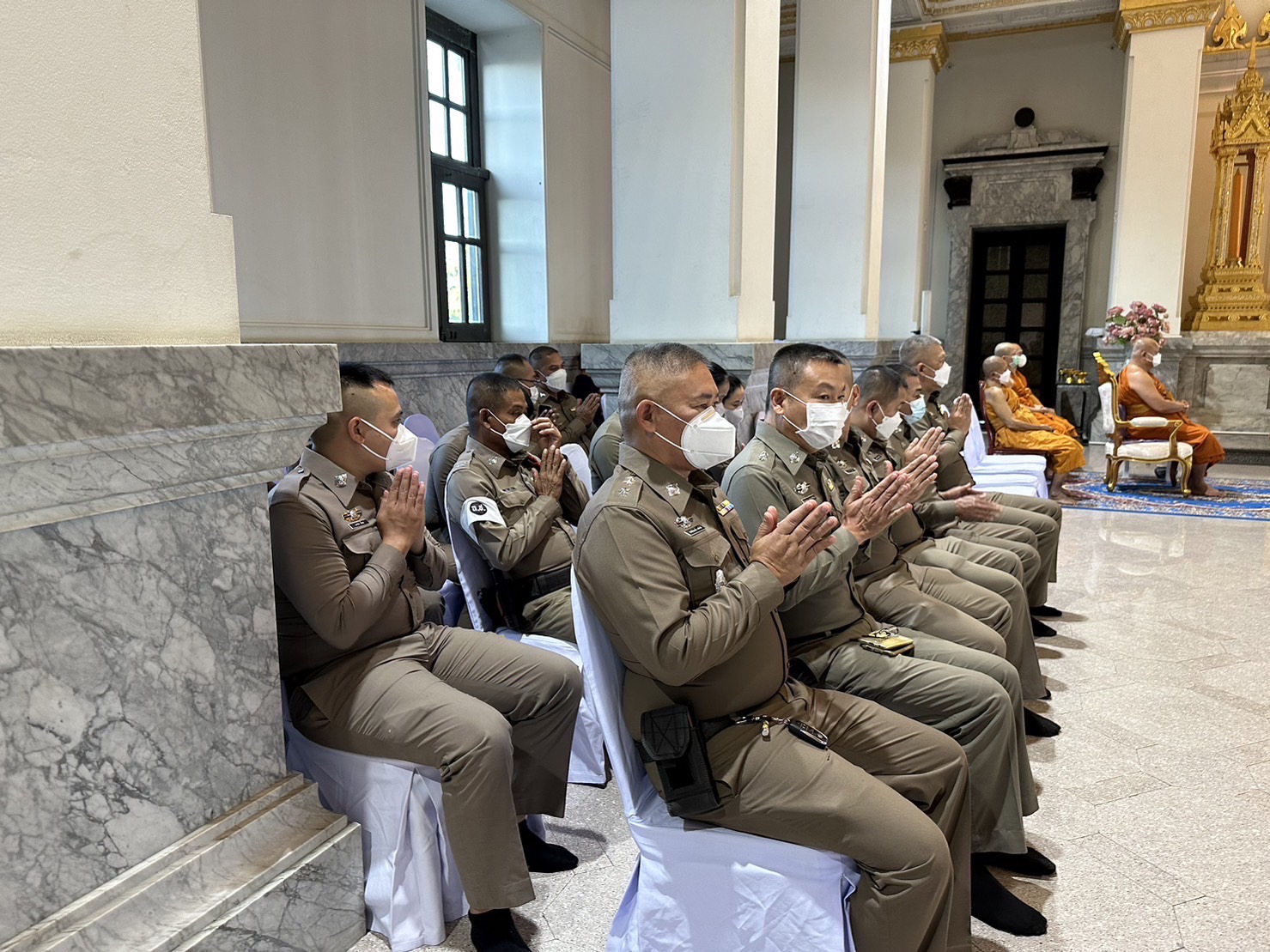 ??พช.ฉะเชิงเทราร่วมพิธีเจริญพระพุทธมนต์และเจริญจิตภาวนาถวายพระพรชัยมงคลแด่สมเด็จพระเจ้าลูกเธอ เจ้าฟ้าพัชรกิติยาภา นเรนทิราเทพยวดี กรมหลวงราชสาริณีสิริพัชร มหาวัชรราชธิดา