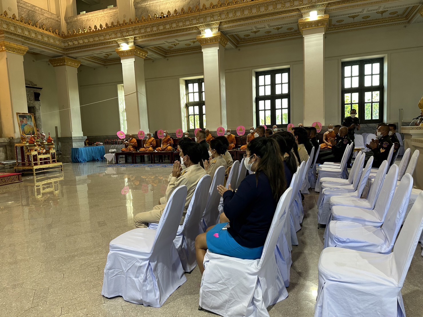 ??พช.ฉะเชิงเทราร่วมพิธีเจริญพระพุทธมนต์และเจริญจิตภาวนาถวายพระพรชัยมงคลแด่สมเด็จพระเจ้าลูกเธอ เจ้าฟ้าพัชรกิติยาภา นเรนทิราเทพยวดี กรมหลวงราชสาริณีสิริพัชร มหาวัชรราชธิดา