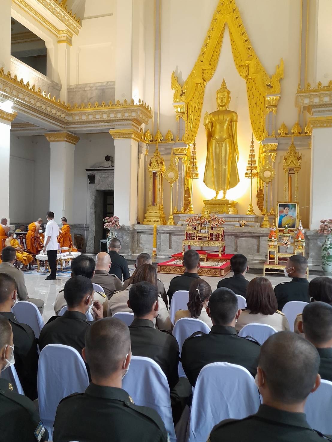 ??พช.ฉะเชิงเทราร่วมพิธีเจริญพระพุทธมนต์และเจริญจิตภาวนาถวายพระพรชัยมงคลแด่สมเด็จพระเจ้าลูกเธอ เจ้าฟ้าพัชรกิติยาภา นเรนทิราเทพยวดี กรมหลวงราชสาริณีสิริพัชร มหาวัชรราชธิดา