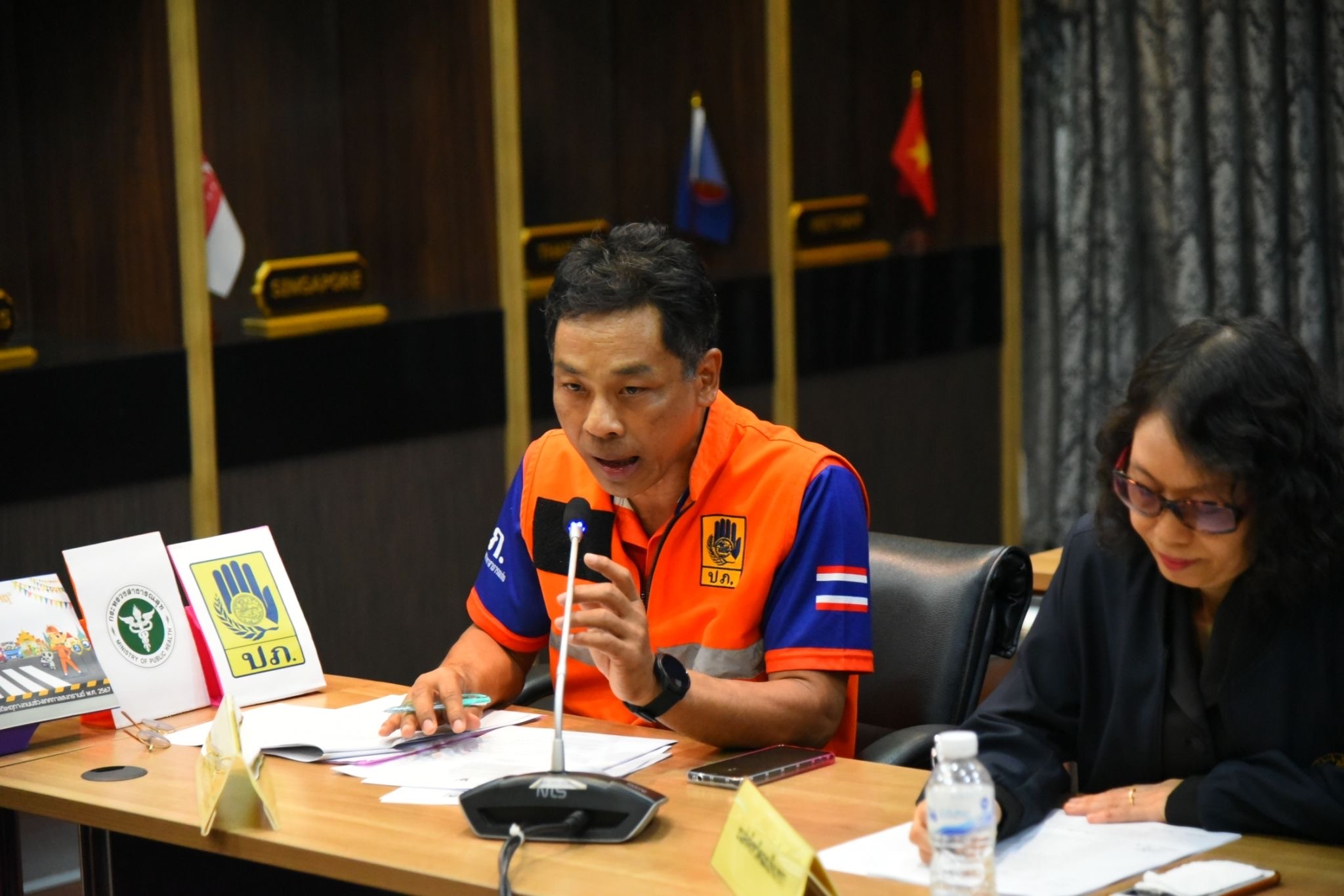 พช. ฉะเชิงเทรา ร่วมประชุมคณะกรรมการศูนย์ปฏิบัติการป้องกันและลดอุบัติเหตุทางถนนช่วงเทศกาลสงกรานต์ พ.ศ. 2567 จังหวัดฉะเชิงเทรา