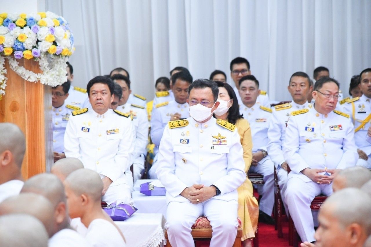 พช. ฉะเชิงเทรา ร่วมพิธีบรรพชาสามเณรภาคฤดูร้อน