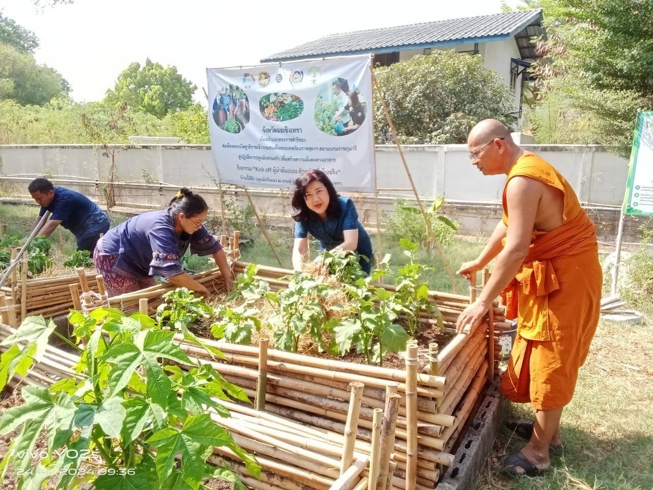 พช.ฉะเชิงเทรา น้อมนำแนวพระราชดำริของสมเด็จพระกนิษฐาธิราชเจ้า กรมสมเด็จพระเทพรัตนราชสุดาฯ สยามบรมราชกุมารี ปลูกผักสวนครัวเพื่อสร้างความมั่นคงทางอาหาร สร้างวัฒนธรรมปลูกพืชผักประจำครัวเรือน (ผู้นำต้องทำก่อน)