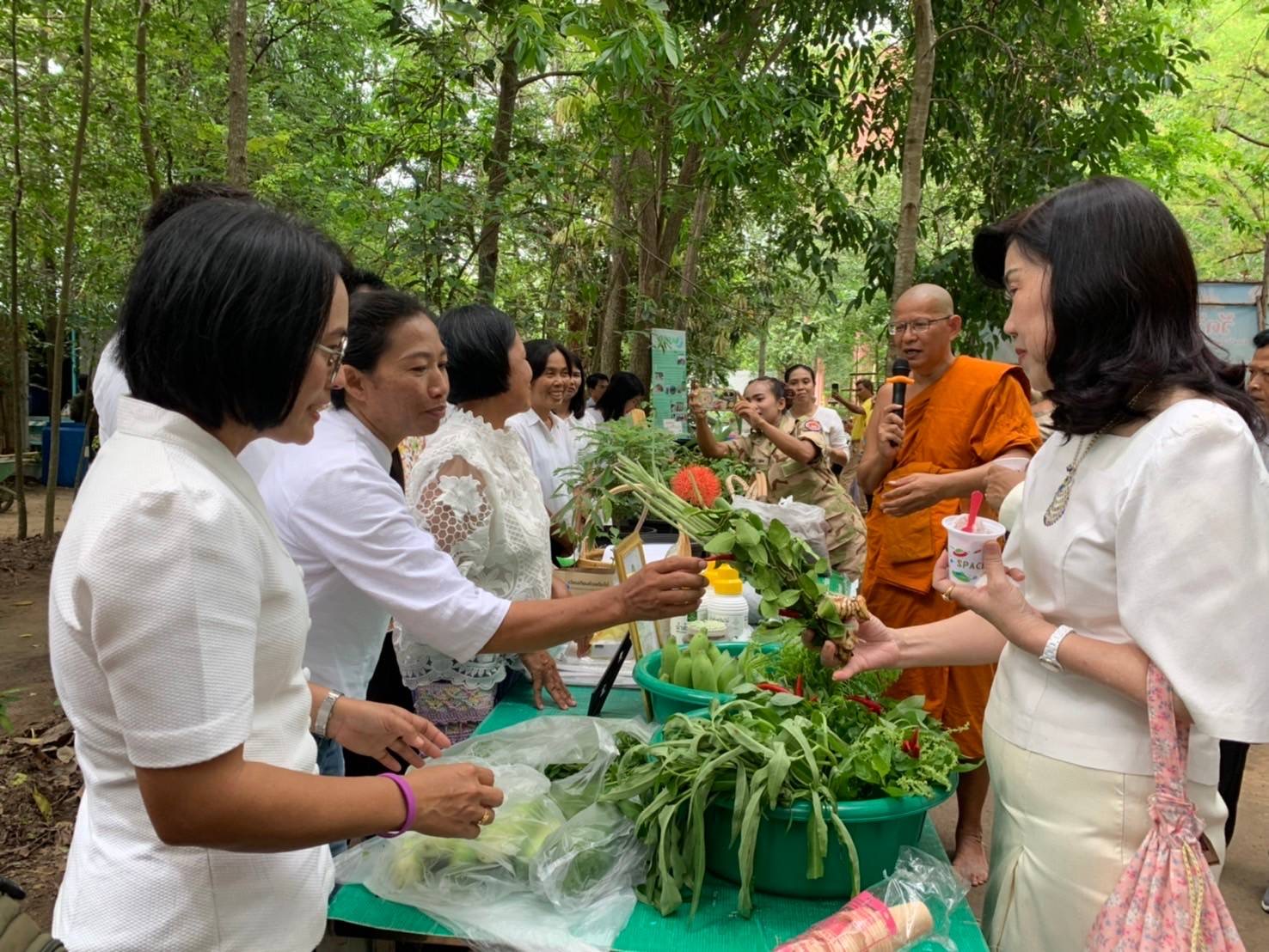 พช.ฉะเชิงเทรา ร่วมกับเครือข่ายโคก หนอง นา จังหวัดฉะเชิงเทรา จัดกิจกรรม “ตลาดสีเขียว โคก หนอง นา ฉะเชิงเทรา”