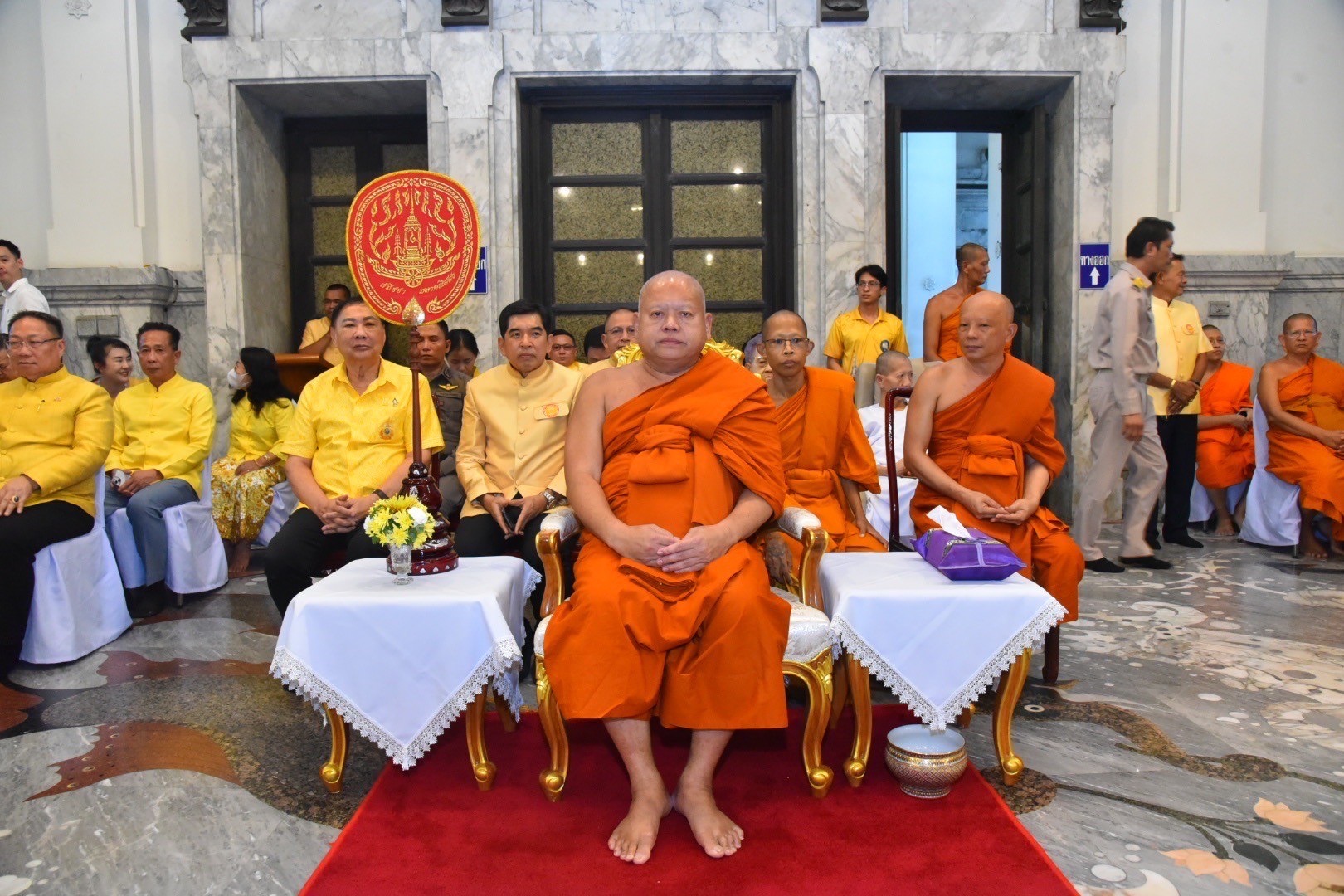 พช. ฉะเชิงเทรา ร่วมพิธีต้อนรับพระบัญชาสมเด็จพระสังฆราช แต่งตั้ง พระเทพภาวนาวชิรคุณ วิ. (ศิริวัฒน์ สิริวฑฒโน) เจ้าอาวาสวัดโสธรวราราม วรวิหาร เจ้าคณะจังหวัดฉะเชิงเทรา ดำรงตำแหน่ง พระอุปัชฌาย์ วิสามัญ