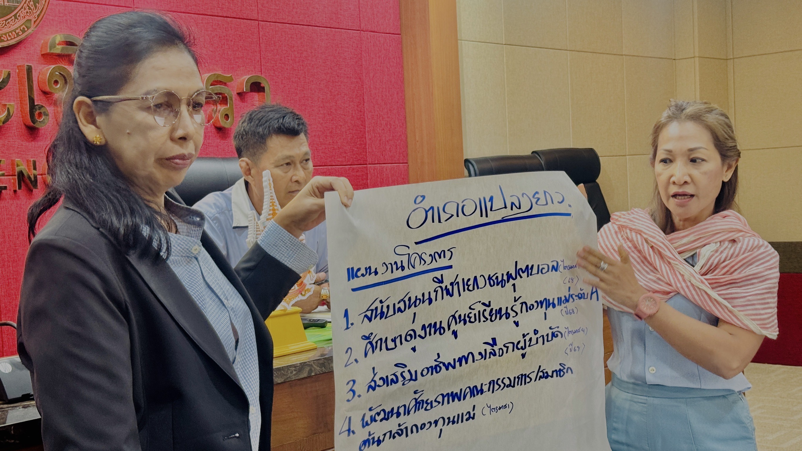 พช. แปดริ้ว จับมือ 2 ผู้เชี่ยวชาญกองทุนแม่ฯ ติดอาวุธทางปัญญา เตรียมพัฒนาสมาชิกเครือข่ายฯ เข้มแข็งในปี 2568