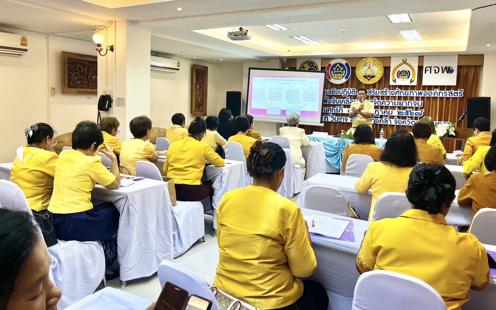 พช.ฉะเชิงเทรา ดำเนินการโครงการประชุมเชิงปฏิบัติการคณะกรรมการพัฒนาสตรีจังหวัดขับเคลื่อนงานขจัดความยากจน