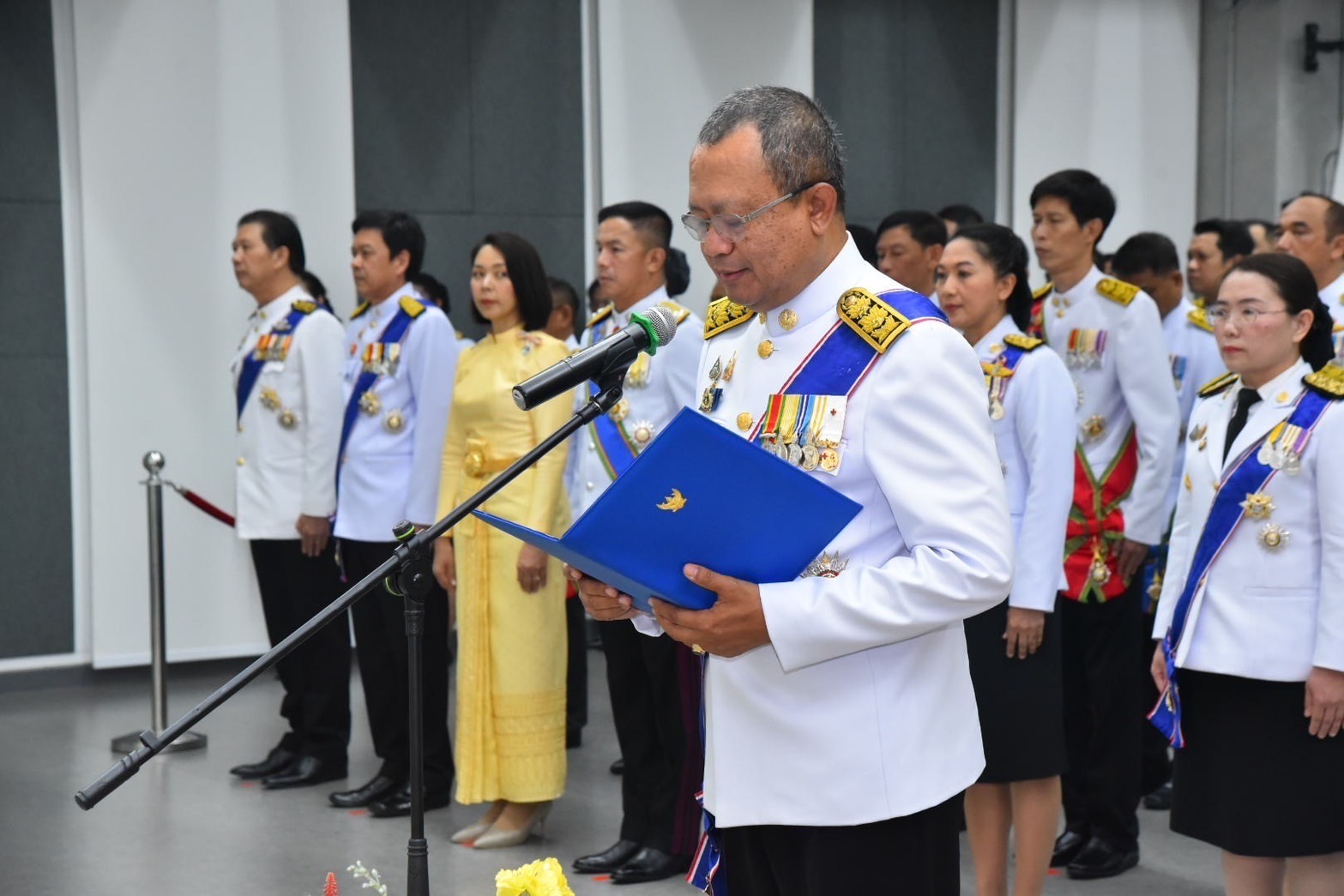 พช.ฉะเชิงเทรา ร่วมงานสโมสรสันนิบาต เฉลิมพระเกียรติ พระบาทสมเด็จพระเจ้าอยู่หัวเนื่องในโอกาสพระราชพิธีมหามงคลเฉลิมพระชนมพรรษา 6 รอบ 28 กรกฎาคม￼ 2567 จังหวัดฉะเชิงเทรา