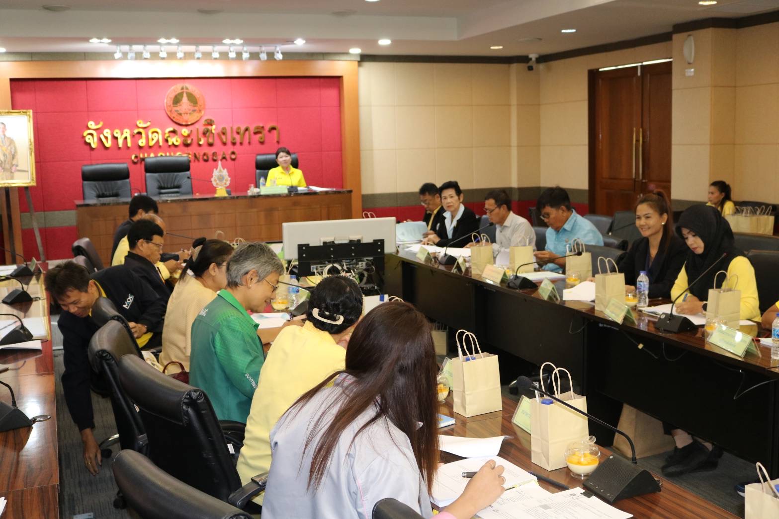 พช. ฉะเชิงเทรา ร่วมประชุมคณะกรรมการส่งเสริมวิสาหกิจชุมชน จังหวัดฉะเชิงเทรา