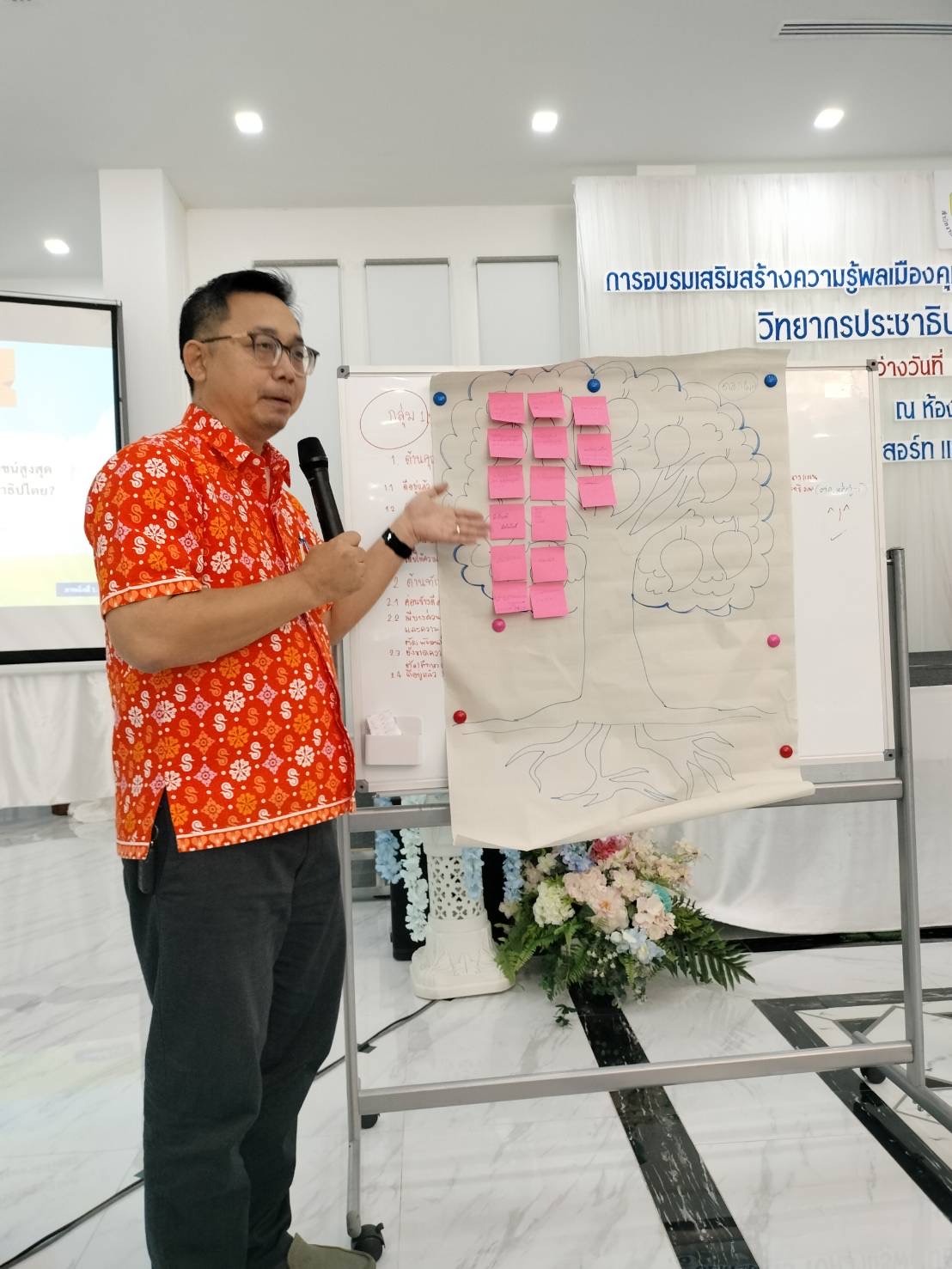 พช. ฉะเชิงเทรา เป็นวิทยากรบรรยาย “หลักสูตรพลเมือง” ในการอบรมเสริมสร้างความรู้พลเมืองคุณภาพแก่เครือข่ายวิทยากรประชาธิปไตย