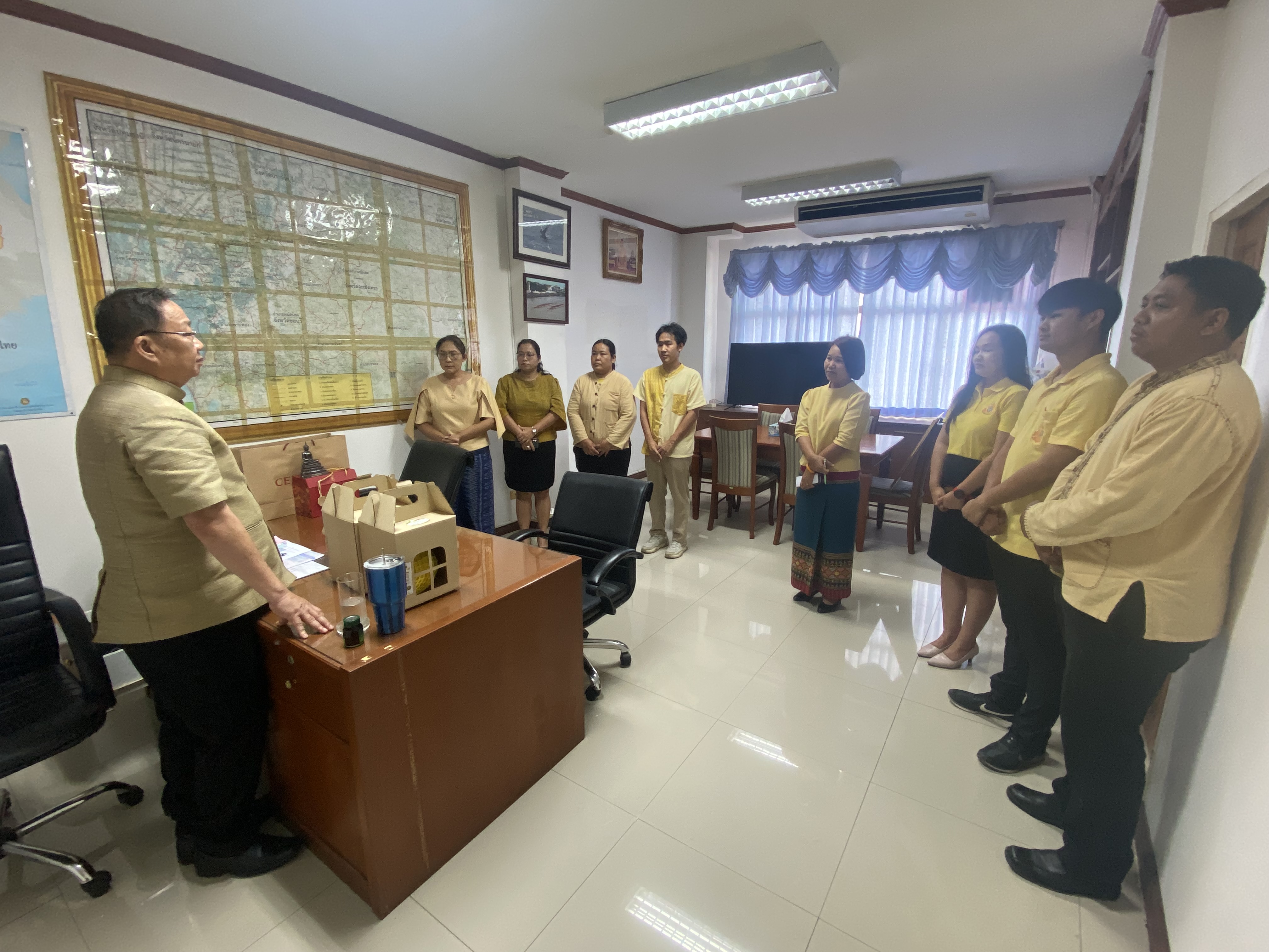 เสริมพลังทัพ รับหน้าที่ใหม่ ผอ. 2 กลุ่มงานฯ นำทีมรายงานตัวรับนโยบายจากรองผู้ว่าราชการจังหวัดฉะเชิงเทรา