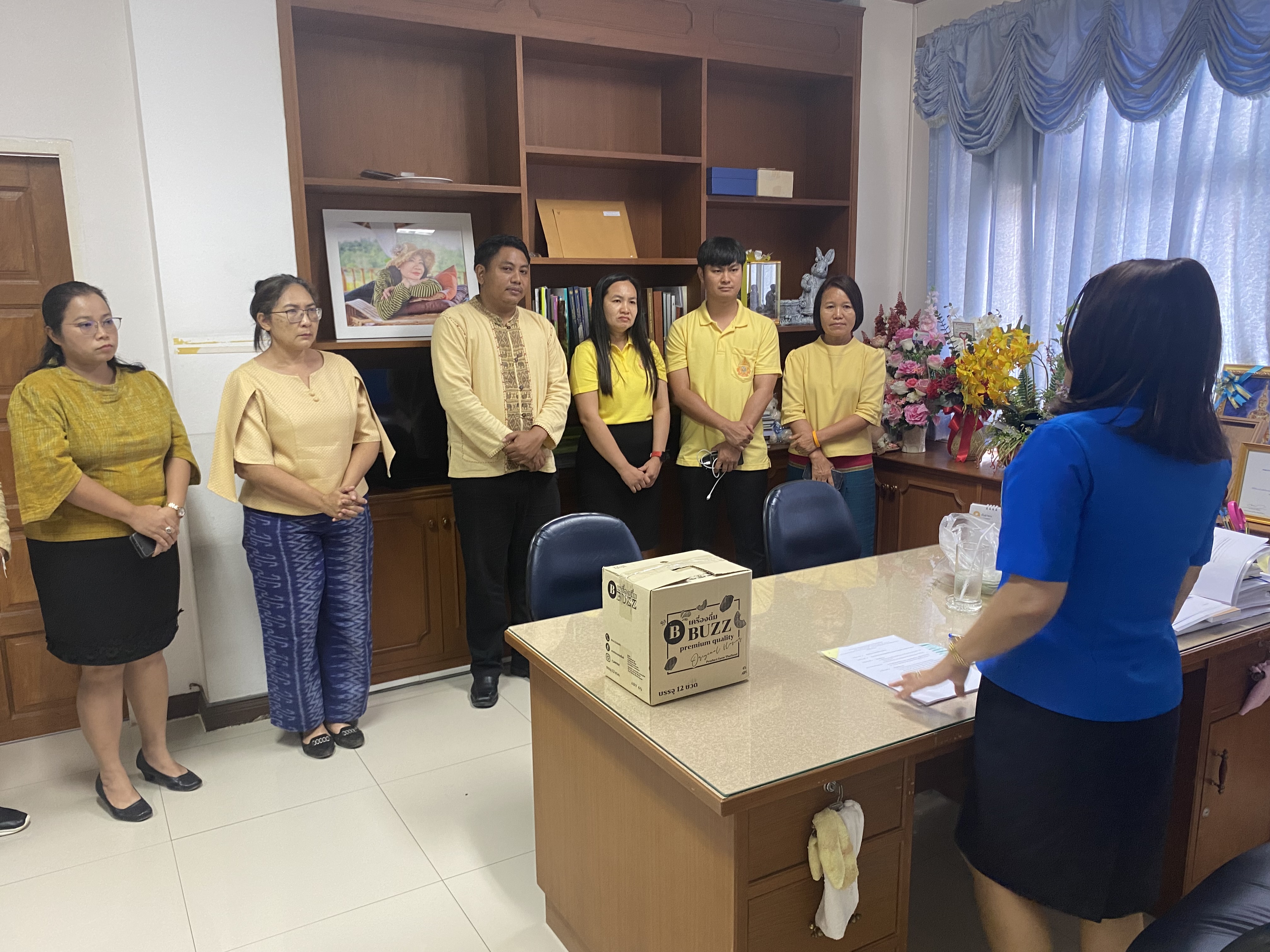 เสริมพลังทัพ รับหน้าที่ใหม่ ผอ. 2 กลุ่มงานฯ นำทีมรายงานตัวรับนโยบายจากรองผู้ว่าราชการจังหวัดฉะเชิงเทรา