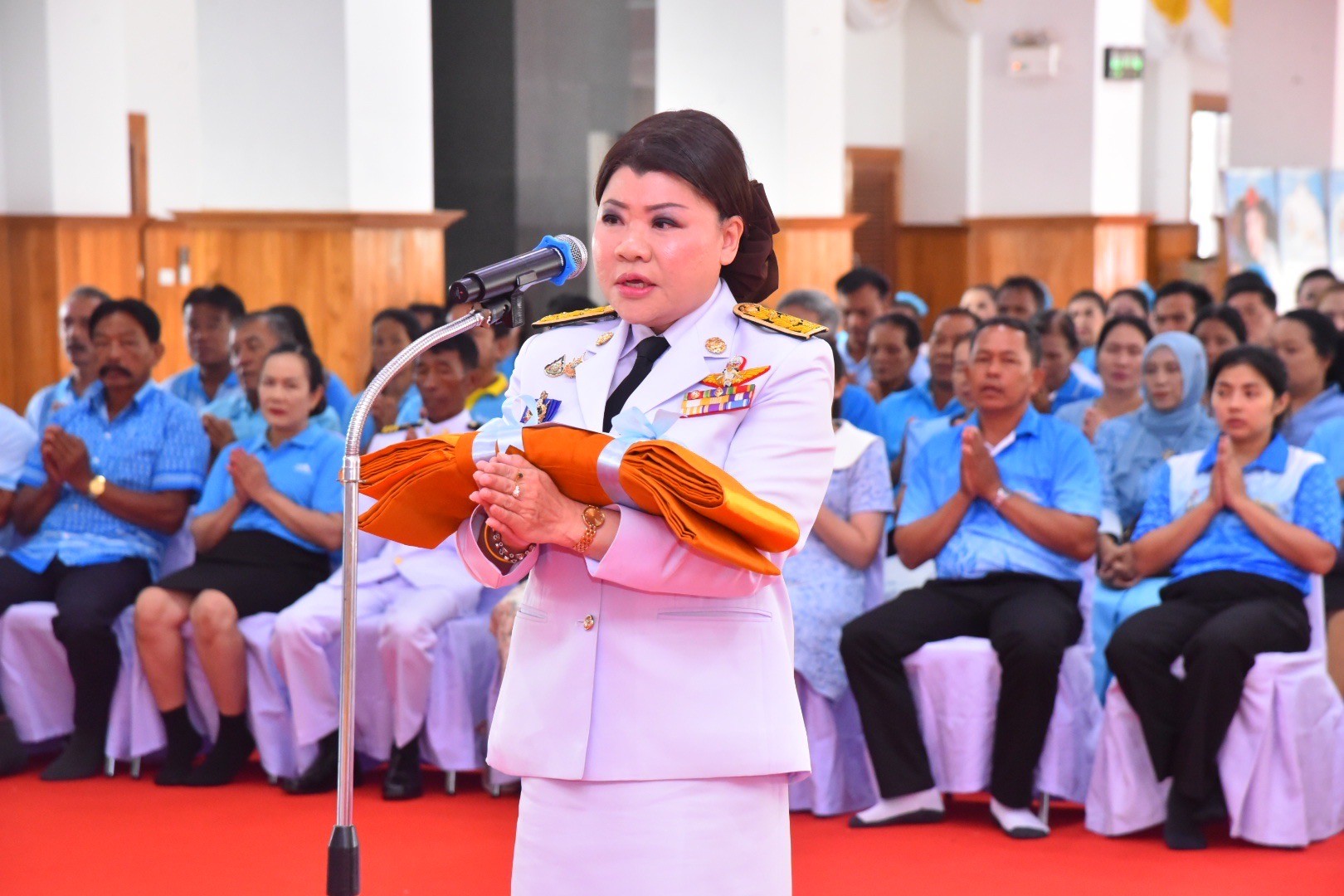 พช.แปดริ้ว จัดพิธีมอบเงินพระราชทานขวัญถุงกองทุนแม่ของแผ่นดิน ประจำปี ๒๕๖๗