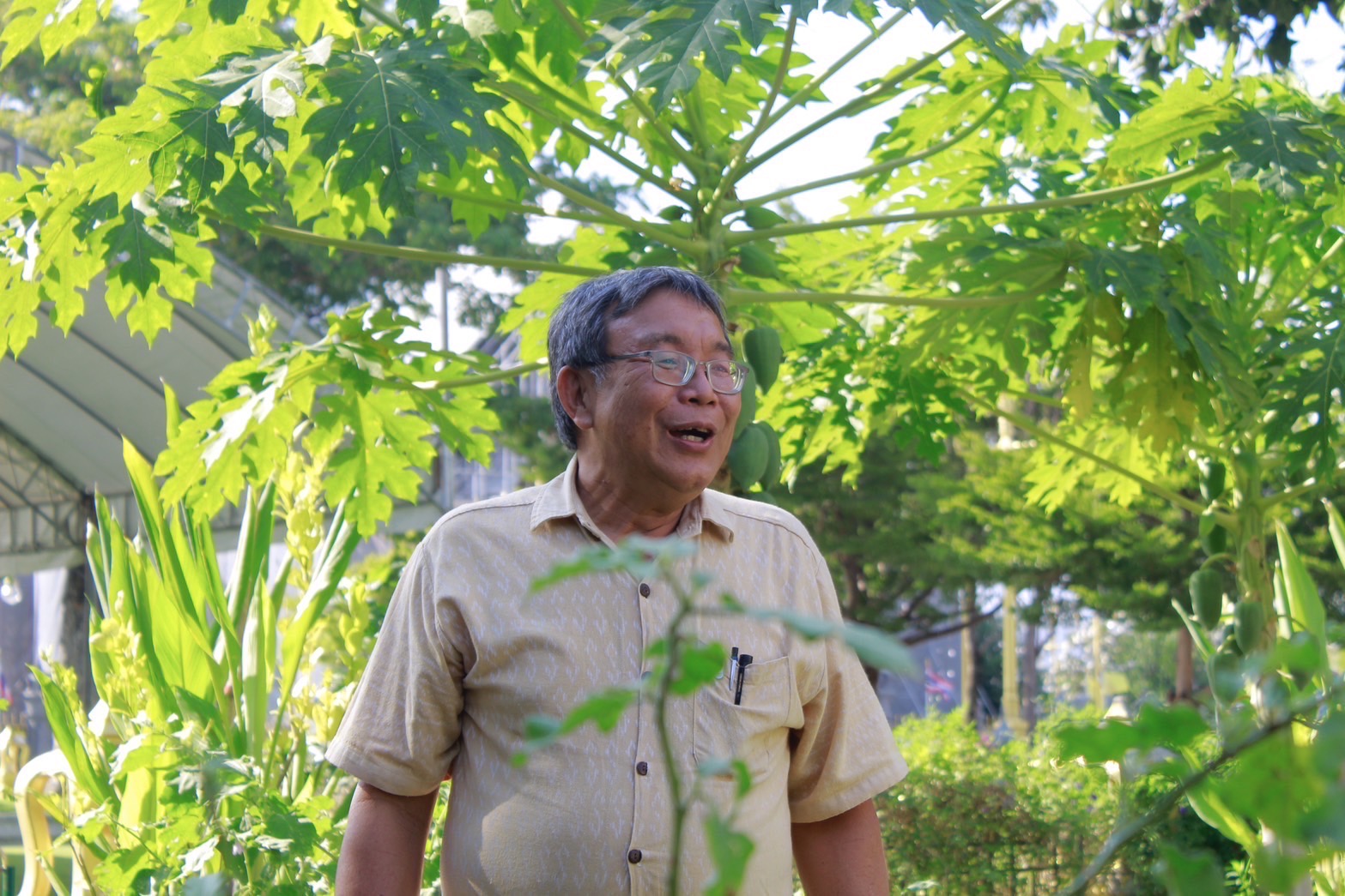 สำนักงานพัฒนาชุมชนฉะเชิงเทรา ร่วมปรับปรุงแปลงผักวัดโสธรฯ มีรัก ปลูกผักแบ่งปัน