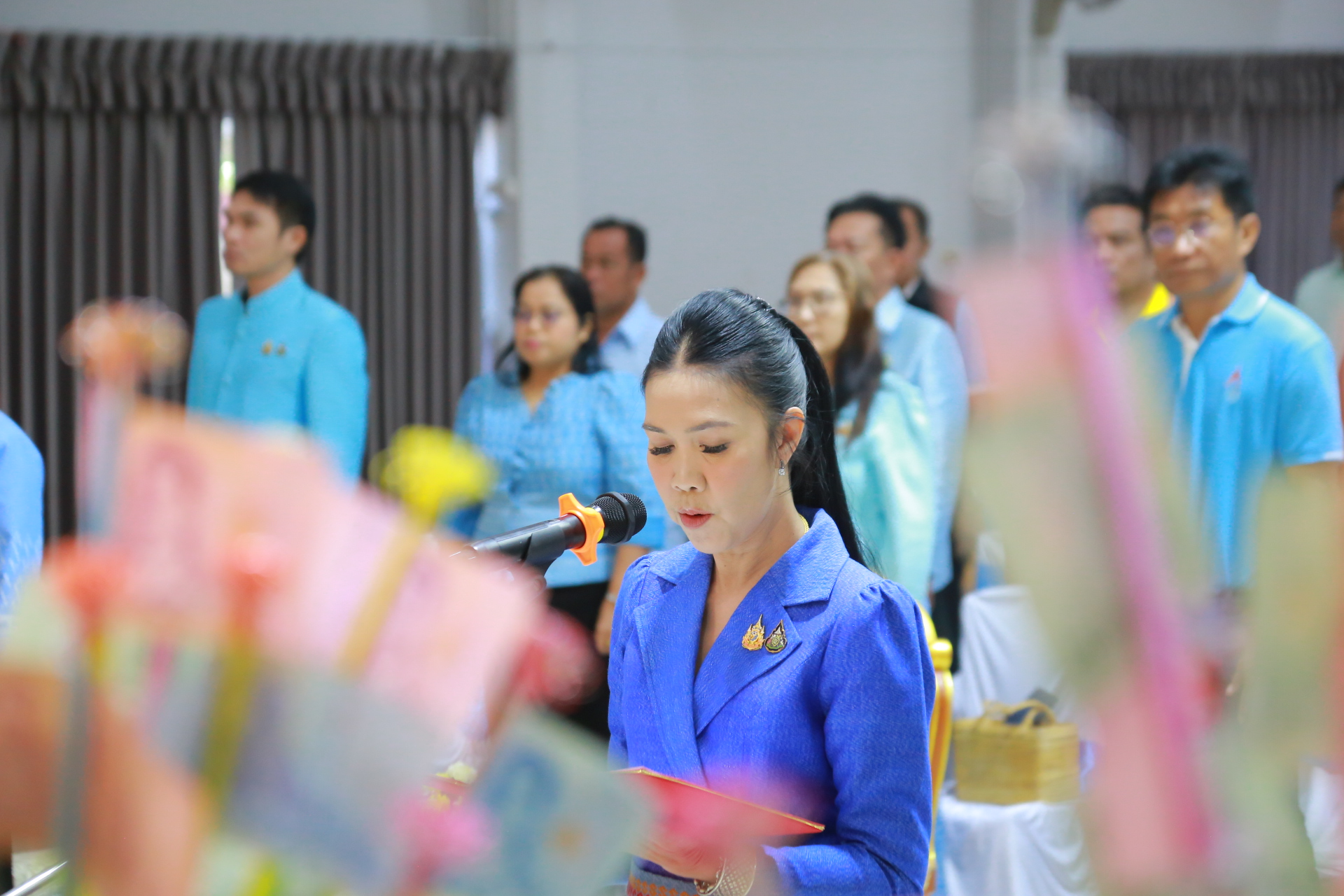 “สานต่อพระราชปณิธาน ผ่านพิธีทอดผ้าป่ากองทุนแม่ของแผ่นดิน อำเภอบางปะกง จังหวัดฉะเชิงเทรา”