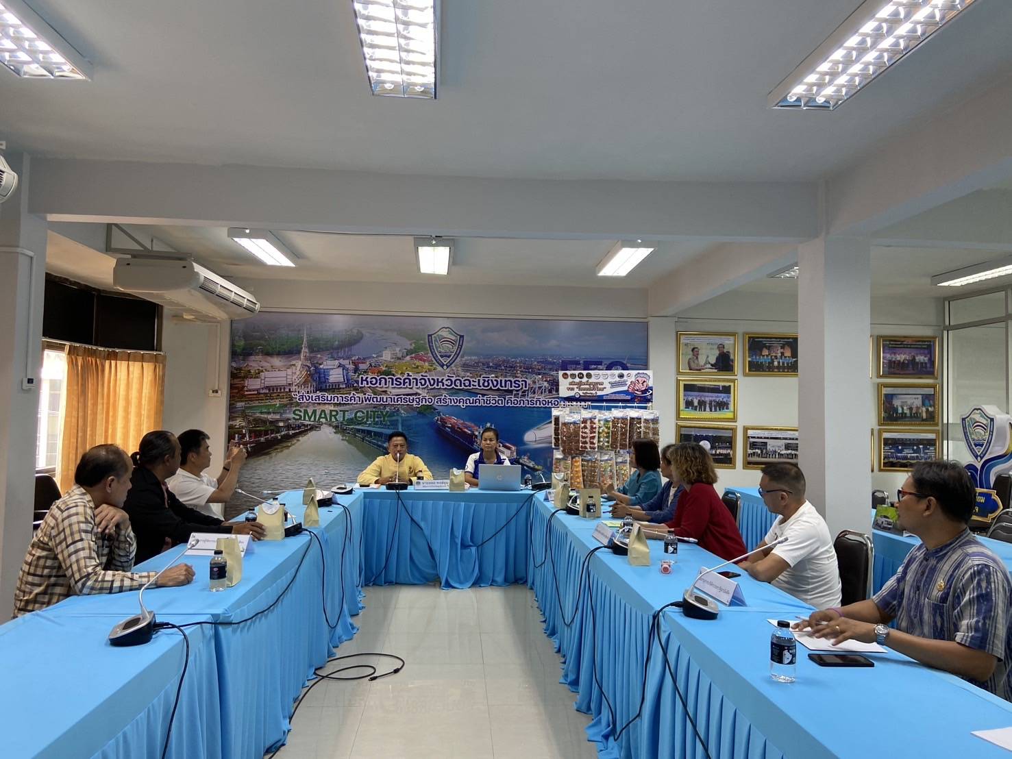 🤝พช. ฉะเชิงเทรา ประชุมคณะกรรมการประสานและขับเคลื่อนนโยบายสานพลังประชารัฐประจำจังหวัด (คสป.)(E3)